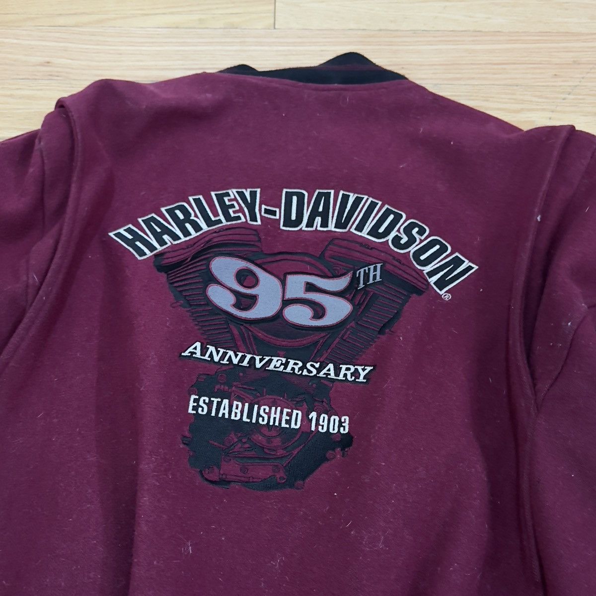 Harley Davidson HARLEY-DAVIDSON 95th Anniversary Varsity Letterman Jacket XL Size US XL / EU 56 / 4 - 4 Thumbnail