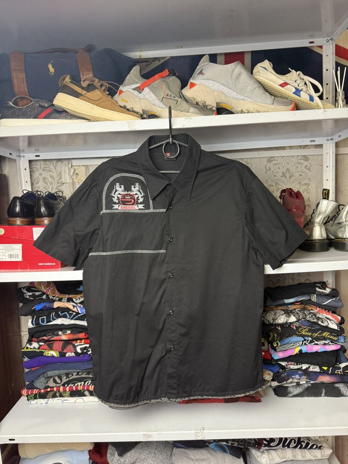 Diesel Vintage Diesel Shirt Big Logo Y2K Division 2005 USA Size US L / EU 52-54 / 3 - 1 Thumbnail