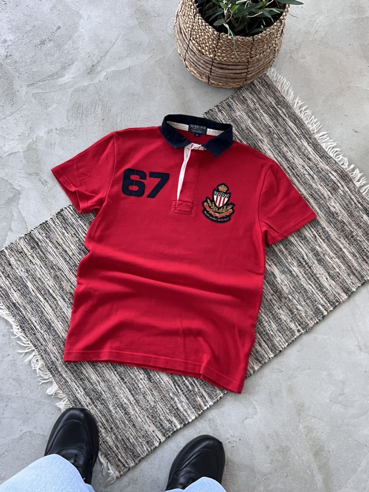 Polo Ralph Lauren Vintage Polo Ralph Lauren Red Logo Luxury Y2K Polo Tshirt Size US S / EU 44-46 / 1 - 1 Thumbnail