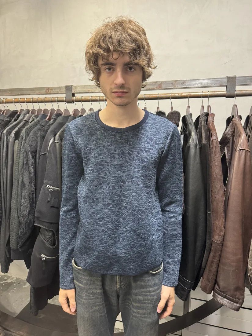 Balenciaga × Vintage SS2013 Balenciaga Navy Textured Sweater by Nicolas Ghesquiere Size US S / EU 44-46 / 1 - 4 Thumbnail
