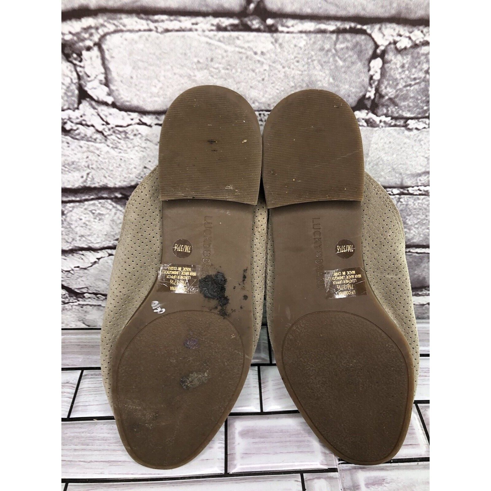Lucky Brand Lucky Brand Coryna Taupe Suede Leather Slip On Mules Flats W Size US 7 / IT 37 - 6 Thumbnail