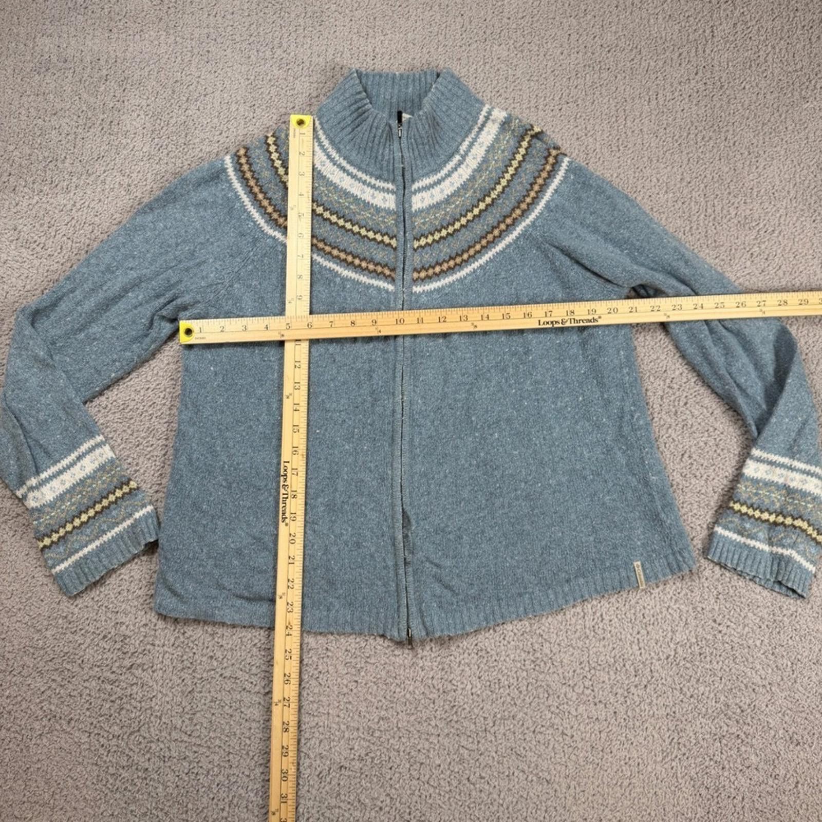 Columbia Columbia XCO Womens XL Nordic Fair Isle Sweater Jacket Size XL / US 12-14 / IT 48-50 - 3 Thumbnail