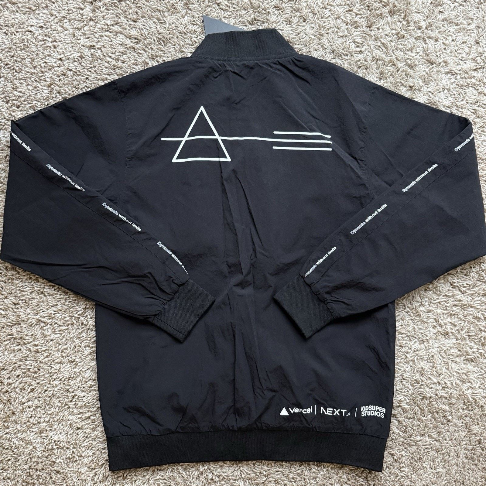 KidSuper Kid Super Studios Vercel Jacket Black Full Zip Nylon Bomber Size US S / EU 44-46 / 1 - 2 Thumbnail