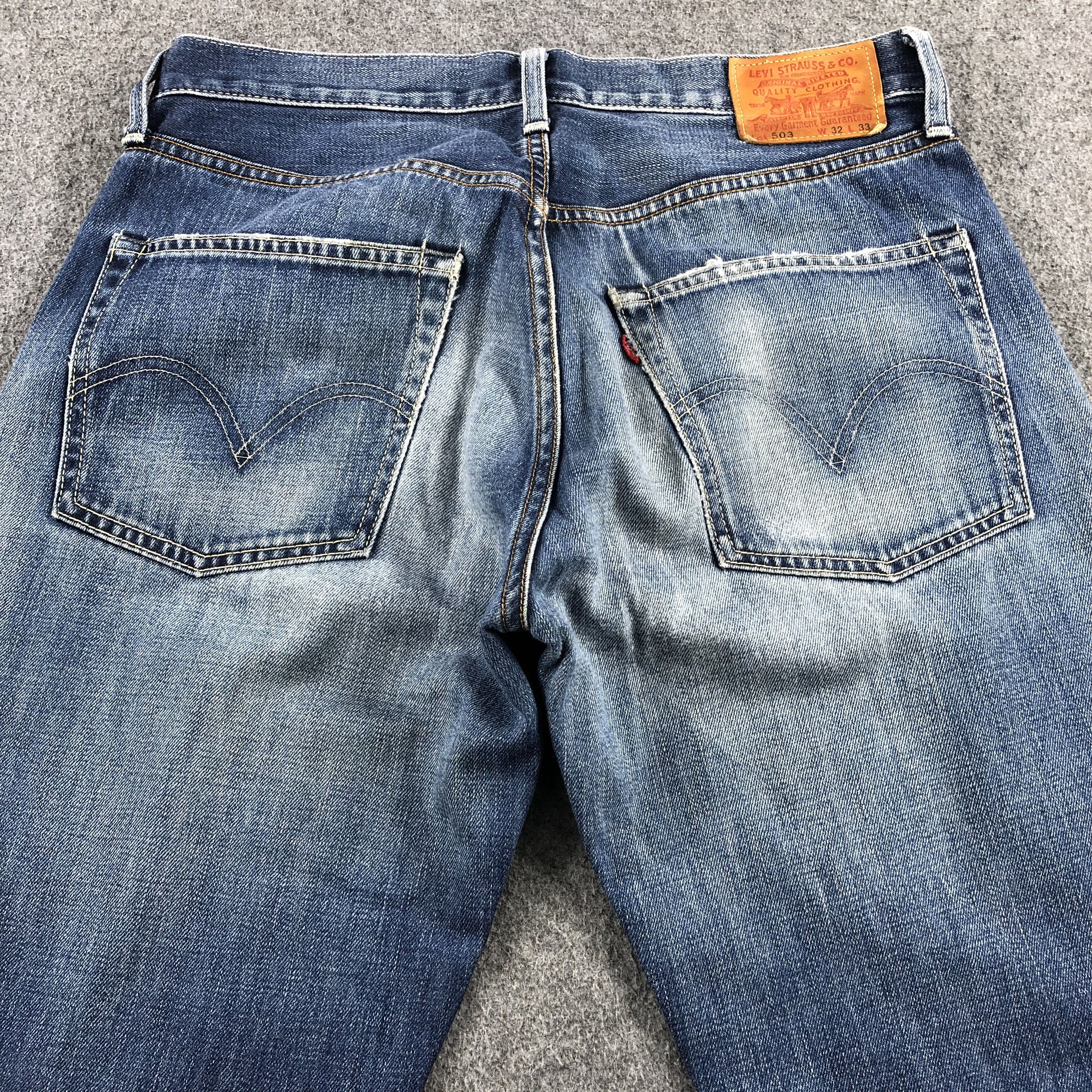 Levi's 90s Vintage Blue Wash Levis 503 Jeans-J1764 Size US 33 - 4 Thumbnail