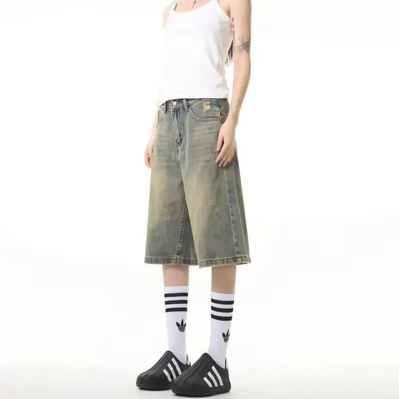 Japanese Brand Retro loose straight denim shorts Size US 32 / EU 48 - 4 Thumbnail