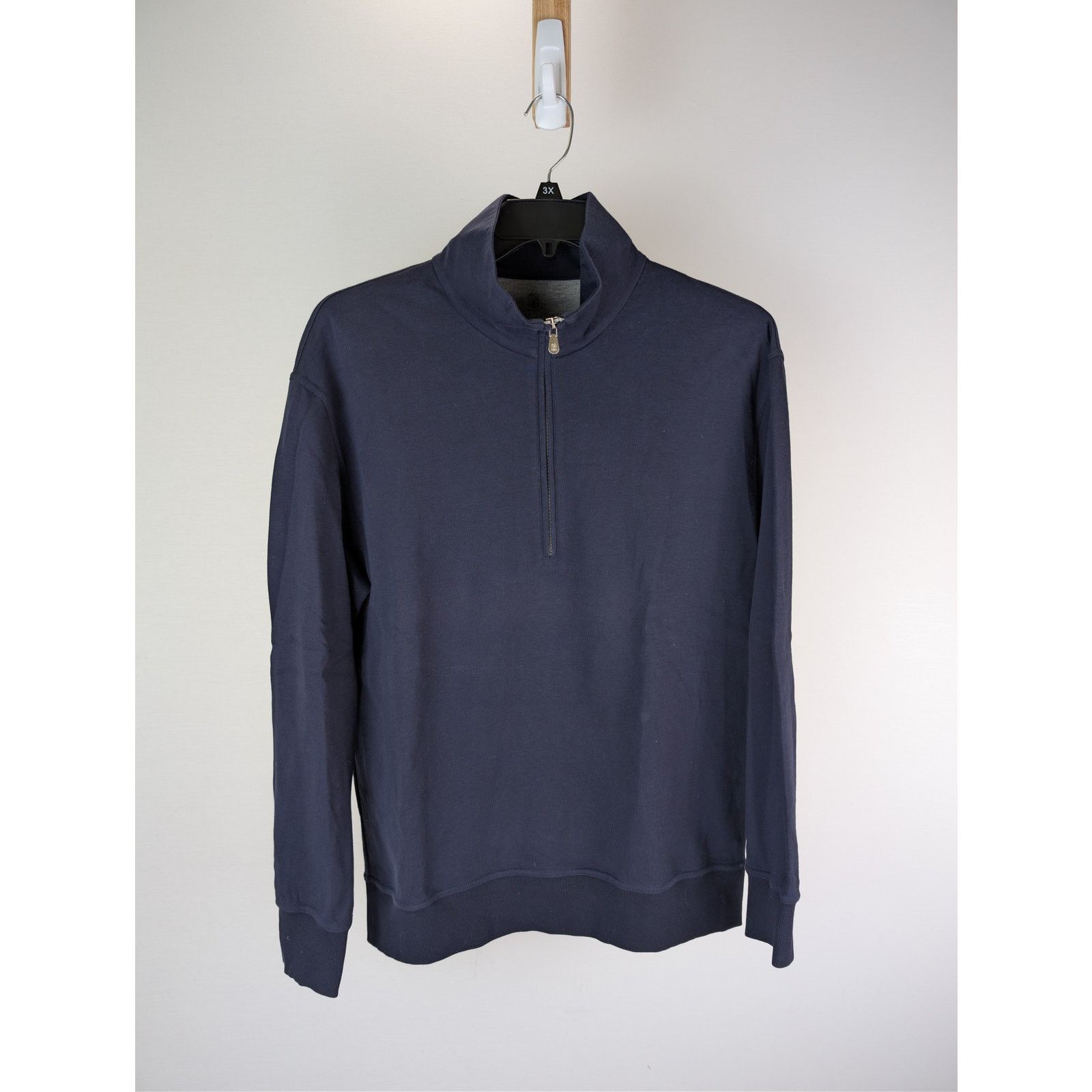 Brunello Cucinelli o1rshd1 cc20 Hi-Neck Zipper Sweatshirt in Blue Size US M / EU 48-50 / 2 - 1 Thumbnail