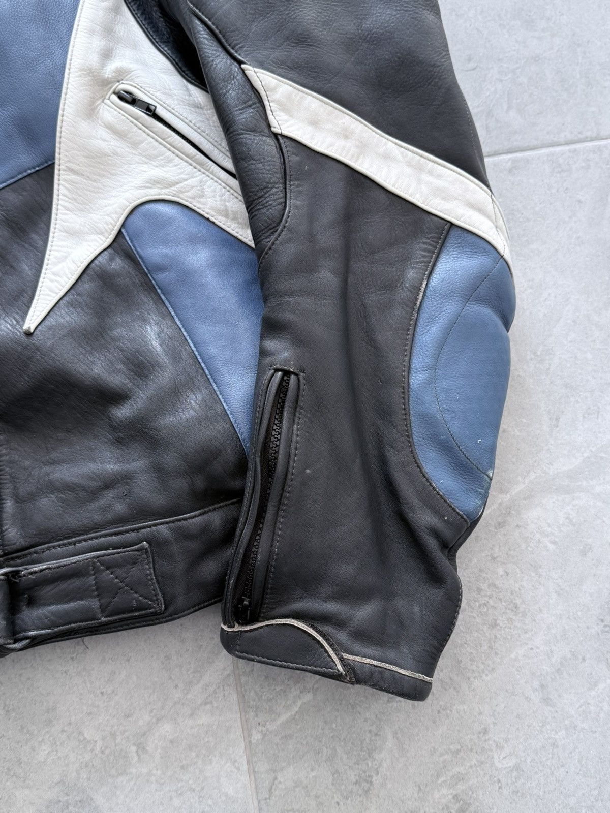 Harley Davidson Vintage Harley Davidson Leather Racing Moto Jacket Size US XL / EU 56 / 4 - 2 Thumbnail