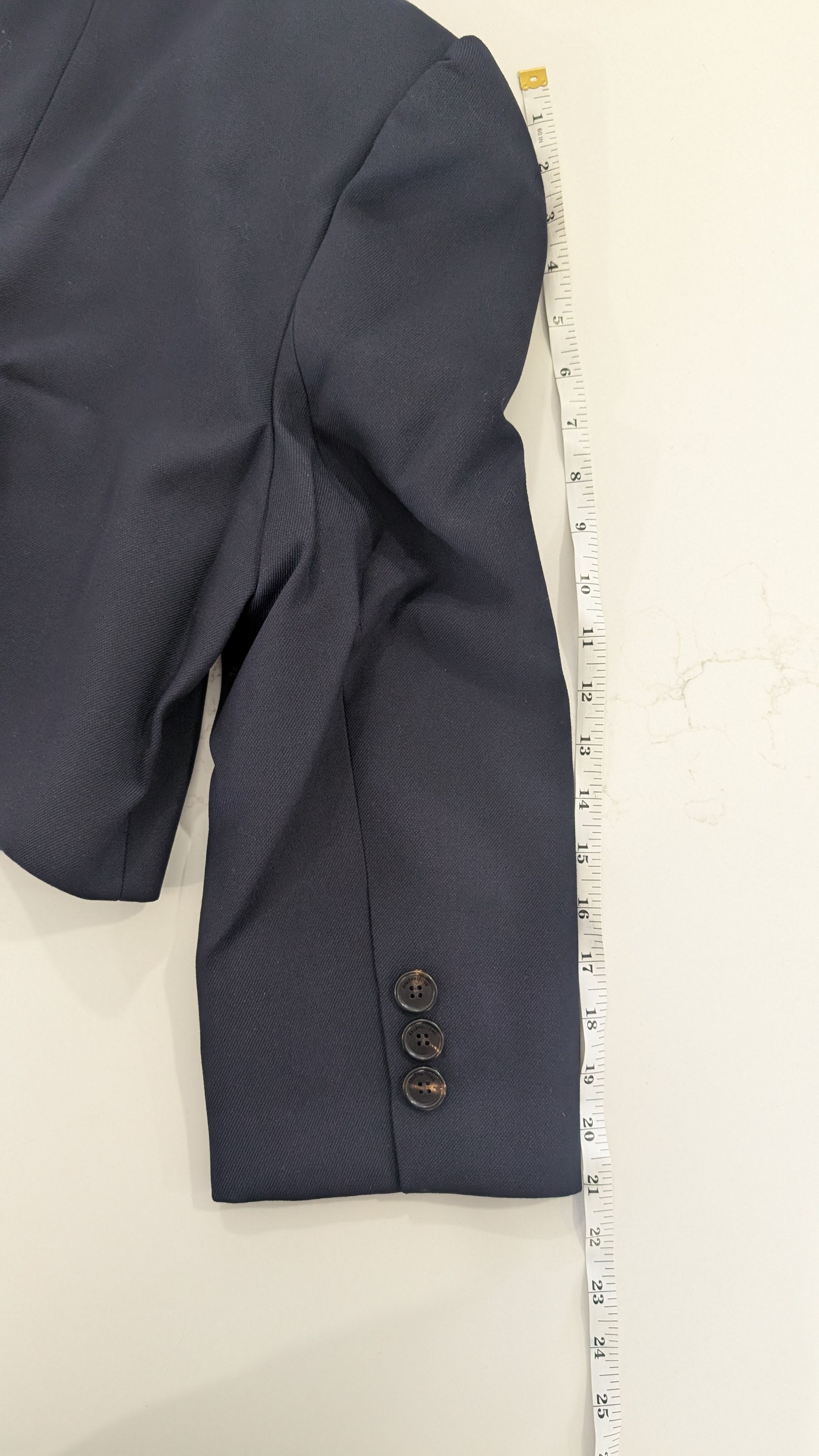 Shushu/Tong SHUSHU/TONG Cropped Puff Sleeve Blazer Navy SIZE S Size S / US 4 / IT 40 - 11 Thumbnail