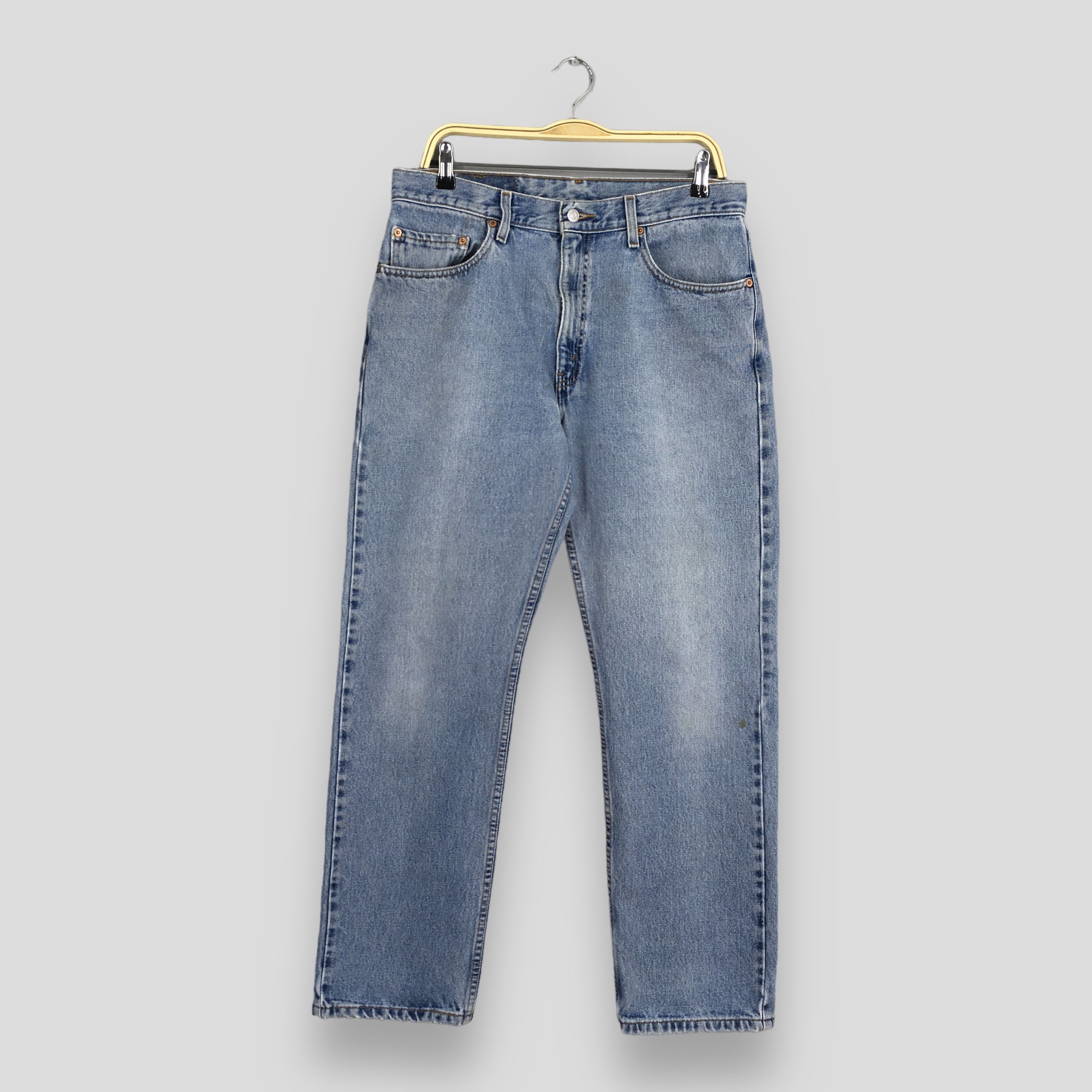 Levi's Size 31x28 Vintage 90s Levi's 505 Faded Blue Jeans S749 Size US 31 - 1 Thumbnail