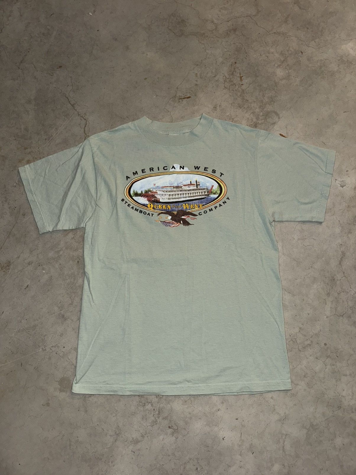 Tultex × Vintage Vintage Tultex American West Steamboat Company Embroidered T Size US L / EU 52-54 / 3 - 1 Thumbnail