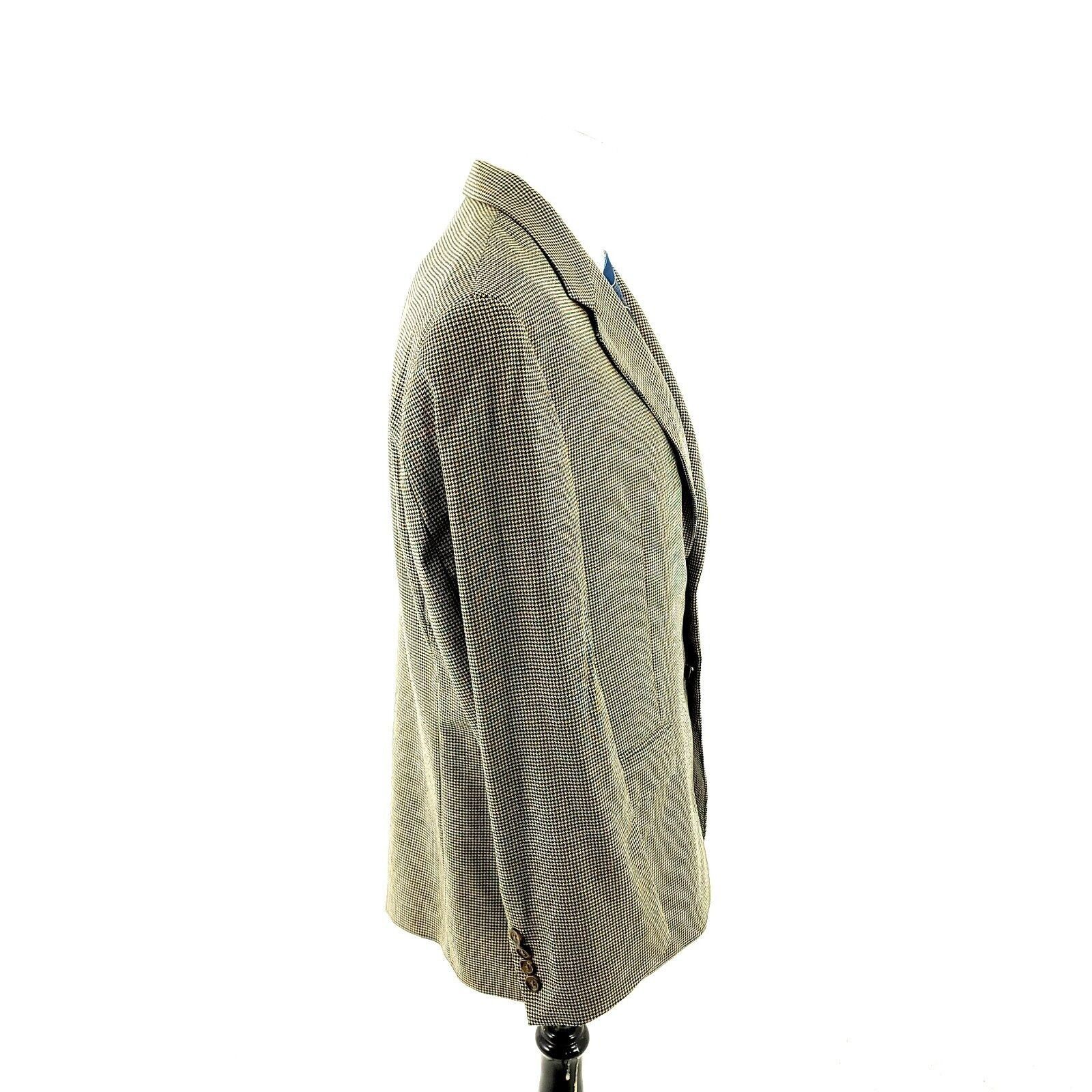 Lauren Ralph Lauren Lauren Ralph Lauren Wool 2 Button Sport Coat 42R Tan Houndst Size 42R - 7 Thumbnail