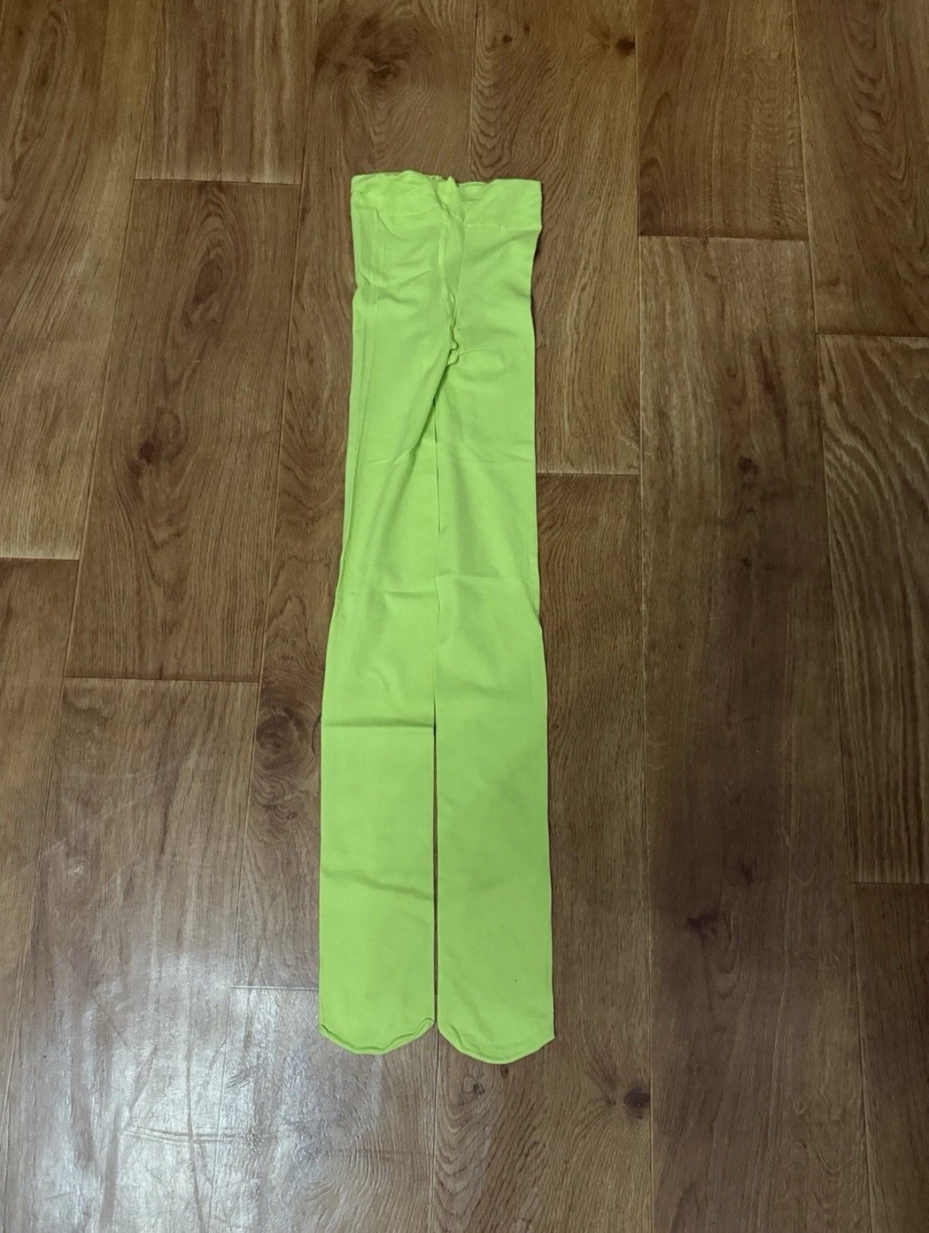 H&M × Mugler Rare Mugler X H&M Brand New Green Tights Italy Made Sz S Size 26" / US 2 / IT 38 - 1 Thumbnail