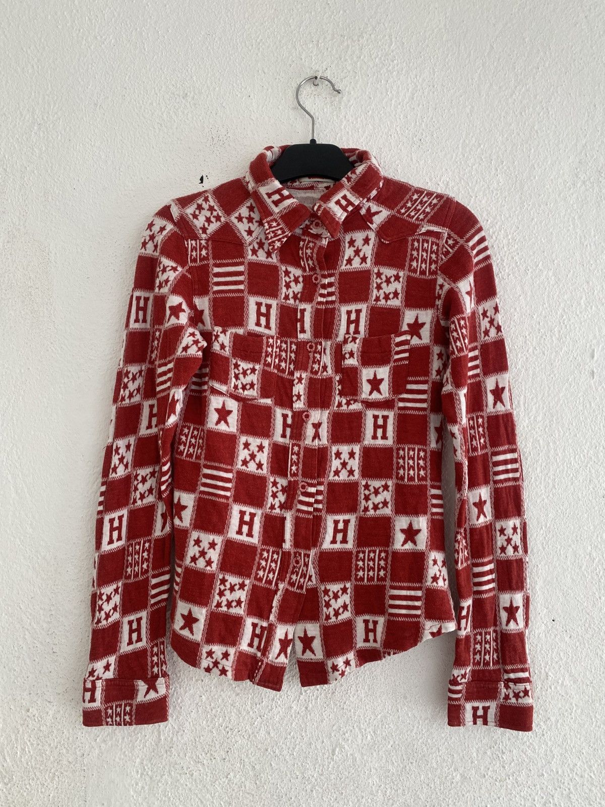 Hysteric Glamour Hysteric Glamour Red Button Up Shirt Size ONE SIZE - 1 Thumbnail