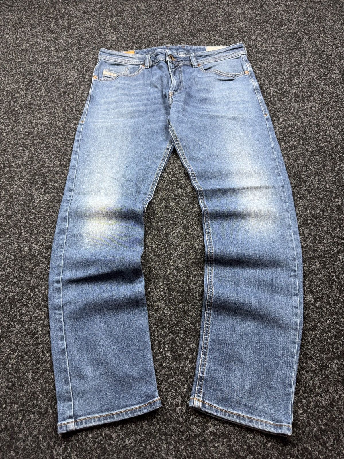 Diesel 00s Luxury Y2K Diesel Thommer Slim Skinny Distressed Jeans Size US 33 - 1 Thumbnail
