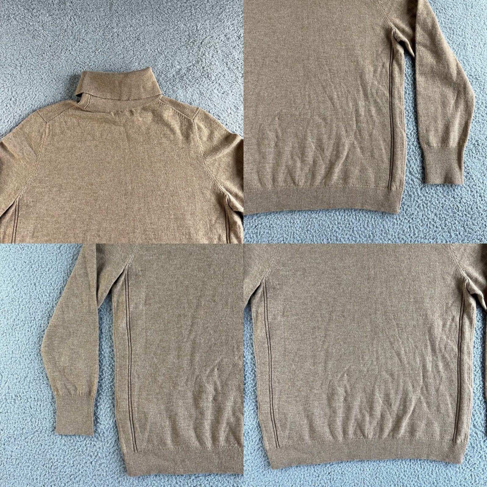 Banana Republic Banana Republic Sweater Womens L Beige Merino Wool Cashmere Turtleneck Pullover Knit Fall Winter Classic Womens Size L / US 10 / IT 46 - 8 Thumbnail