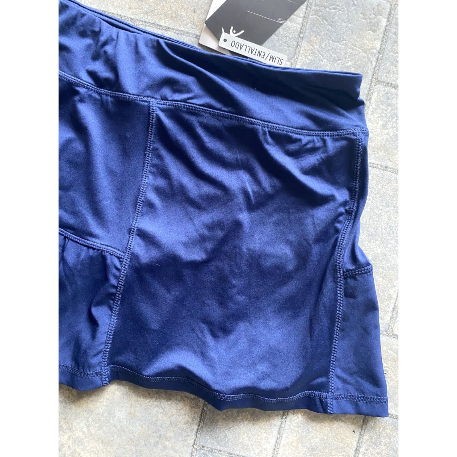 Vintage HEAD Pleated Skort Zipper Pocket MEDIUM Blue Tennis Golf Skirt NWT Womens M Size 32" / US 10 / IT 46 - 6 Thumbnail