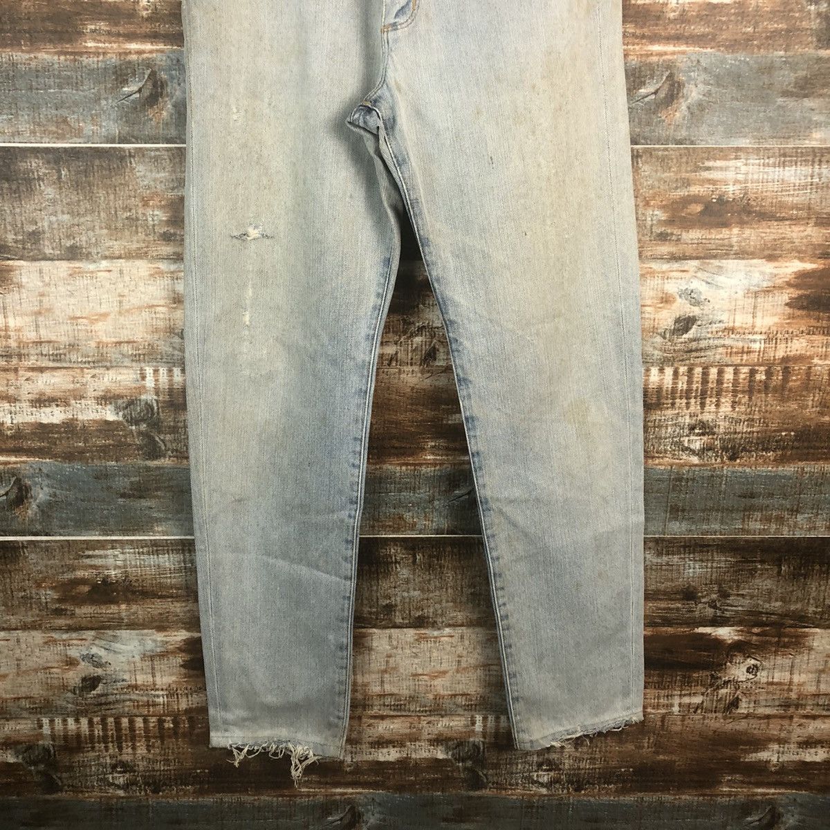Wrangler DL Wrangler Blue Distressed Denim Pants #263 Size US 31 - 3 Thumbnail