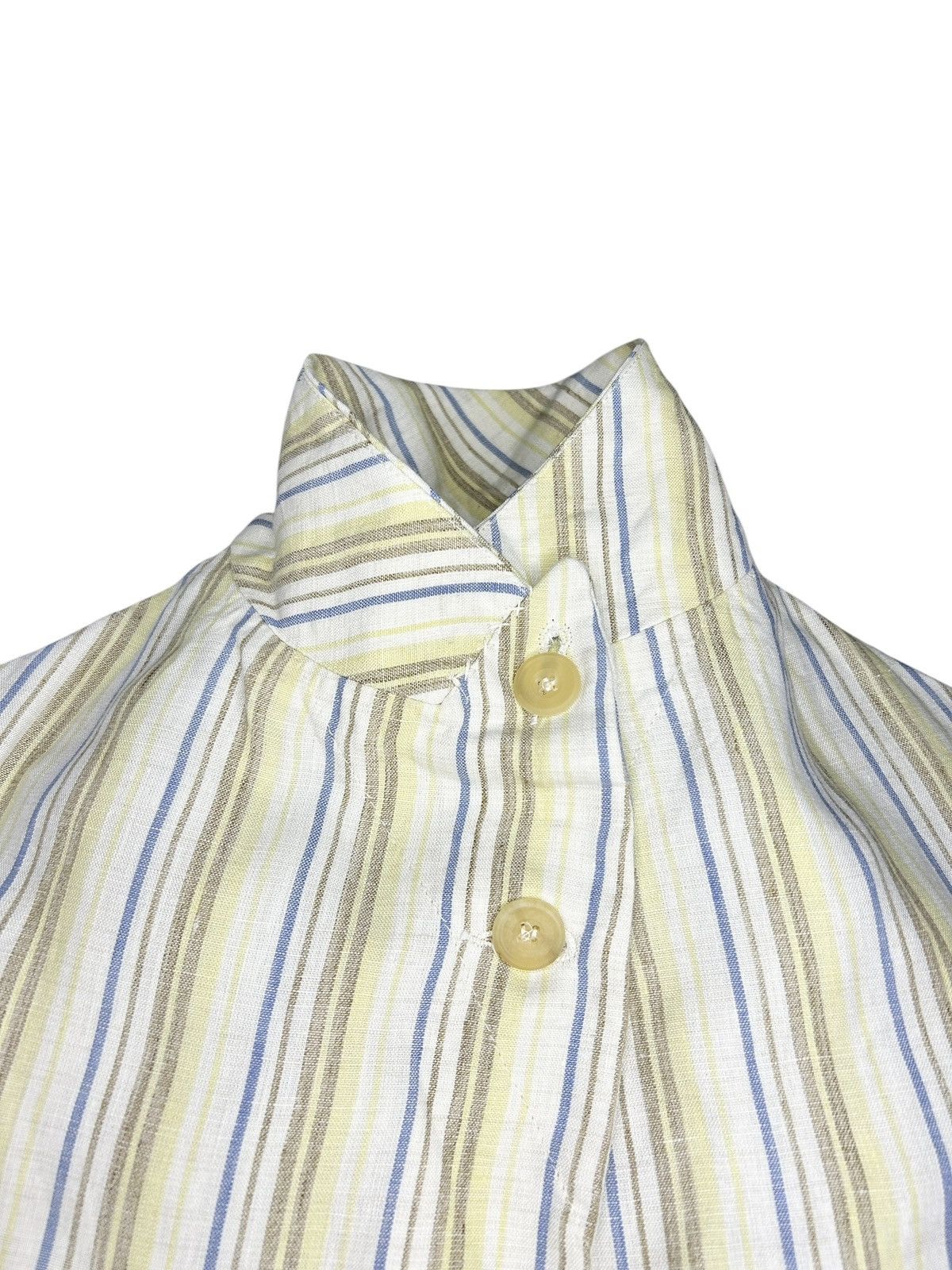 Paul Harnden Shoemakers Extended Pocket Stripe Linen Blazer Size XS / US 0-2 / IT 36-38 - 6 Thumbnail