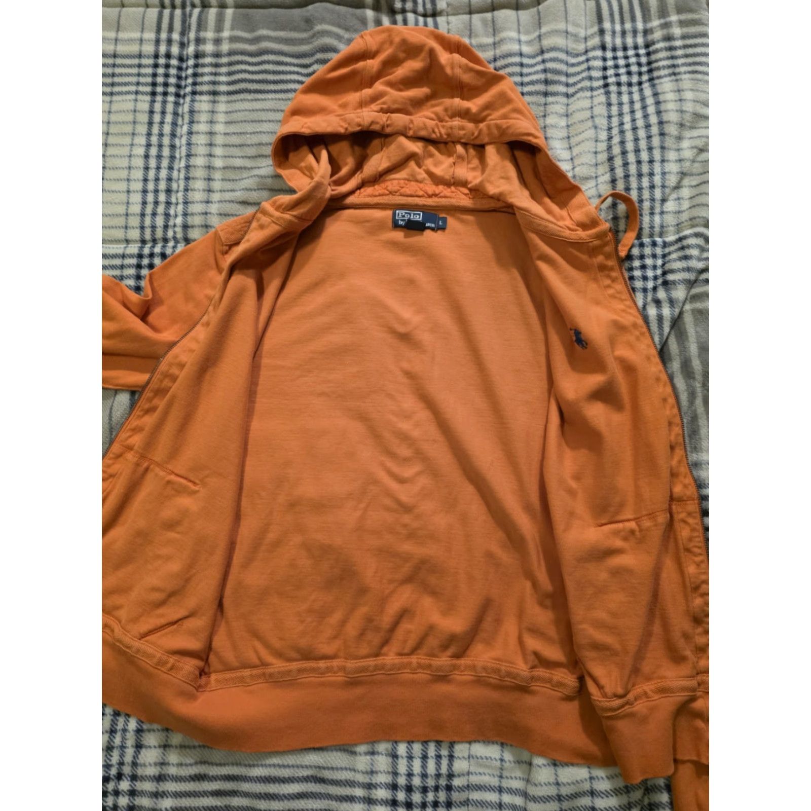 Polo Ralph Lauren VINTAGE Polo Ralph Lauren Full Zip Hoodie Orange Men's Large Shirt Size US L / EU 52-54 / 3 - 3 Thumbnail