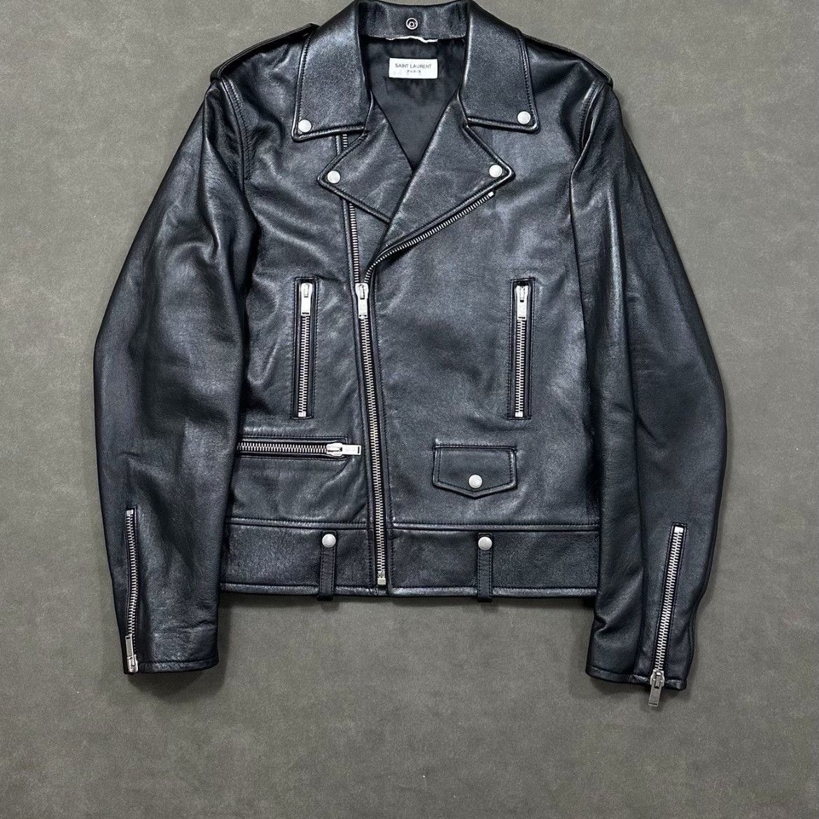 Saint Laurent Paris Sz 48 Saint Laurent Paris L01 Rivet Leather Jacket Size US M / EU 48-50 / 2 - 2 Thumbnail