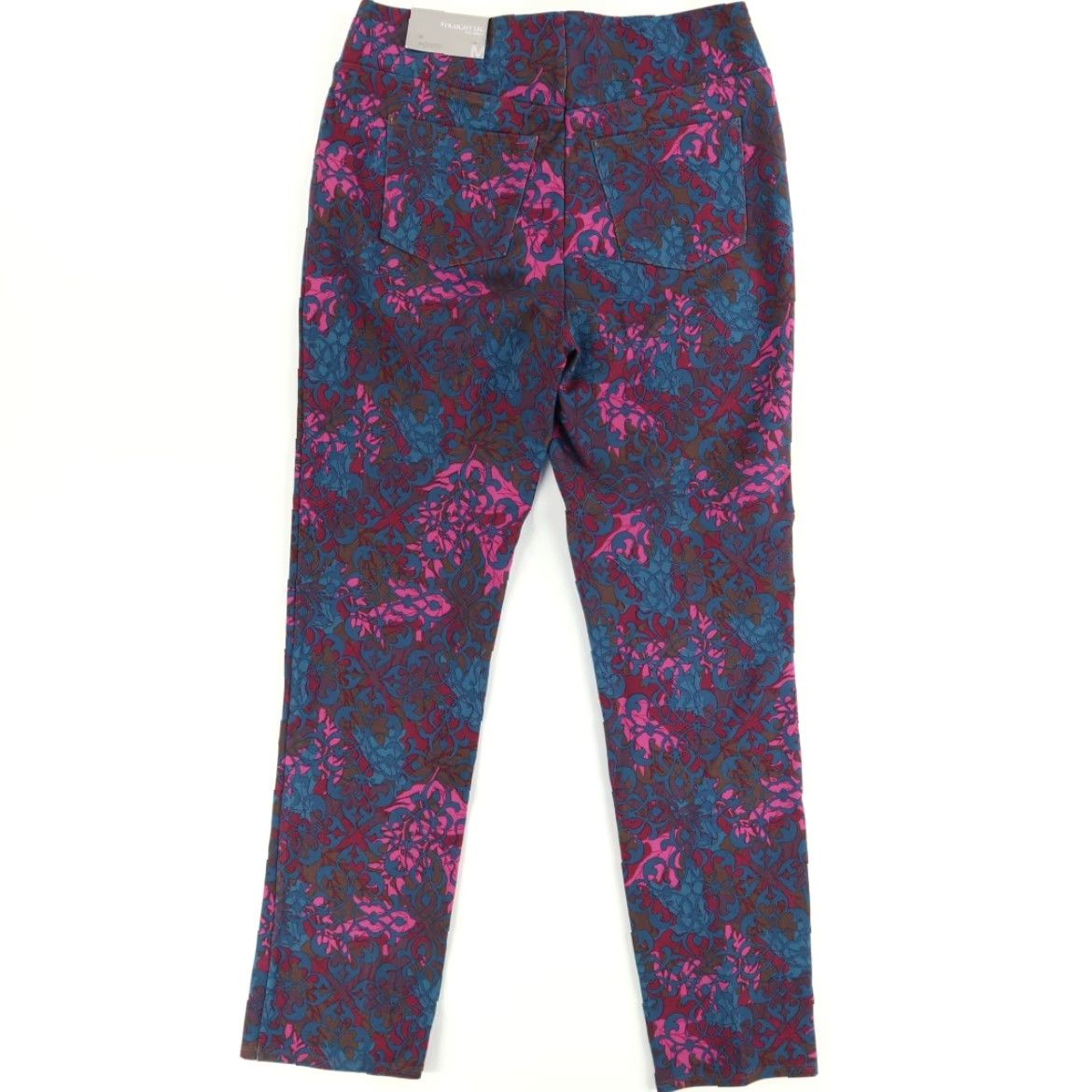 Soft Surroundings Soft Surroundings Stretch Ponte Straight Leg Viscose Woven Chino Pants Multi-Colored Patterned Women's M Size 32" / US 10 / IT 46 - 4 Thumbnail
