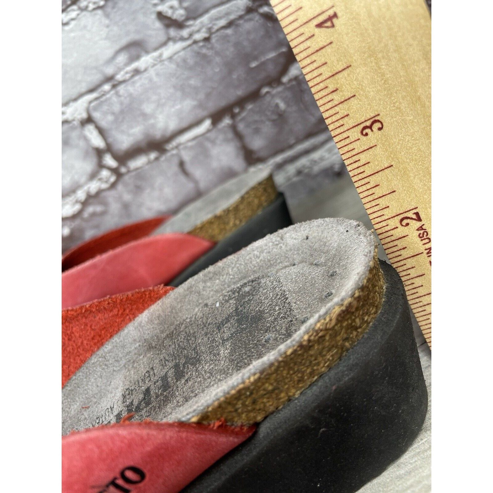 Mephisto Mephisto Lisane Pink Nubuck Leather Slide Cork Wedge Sandals Size US 6 / IT 36 - 18 Thumbnail