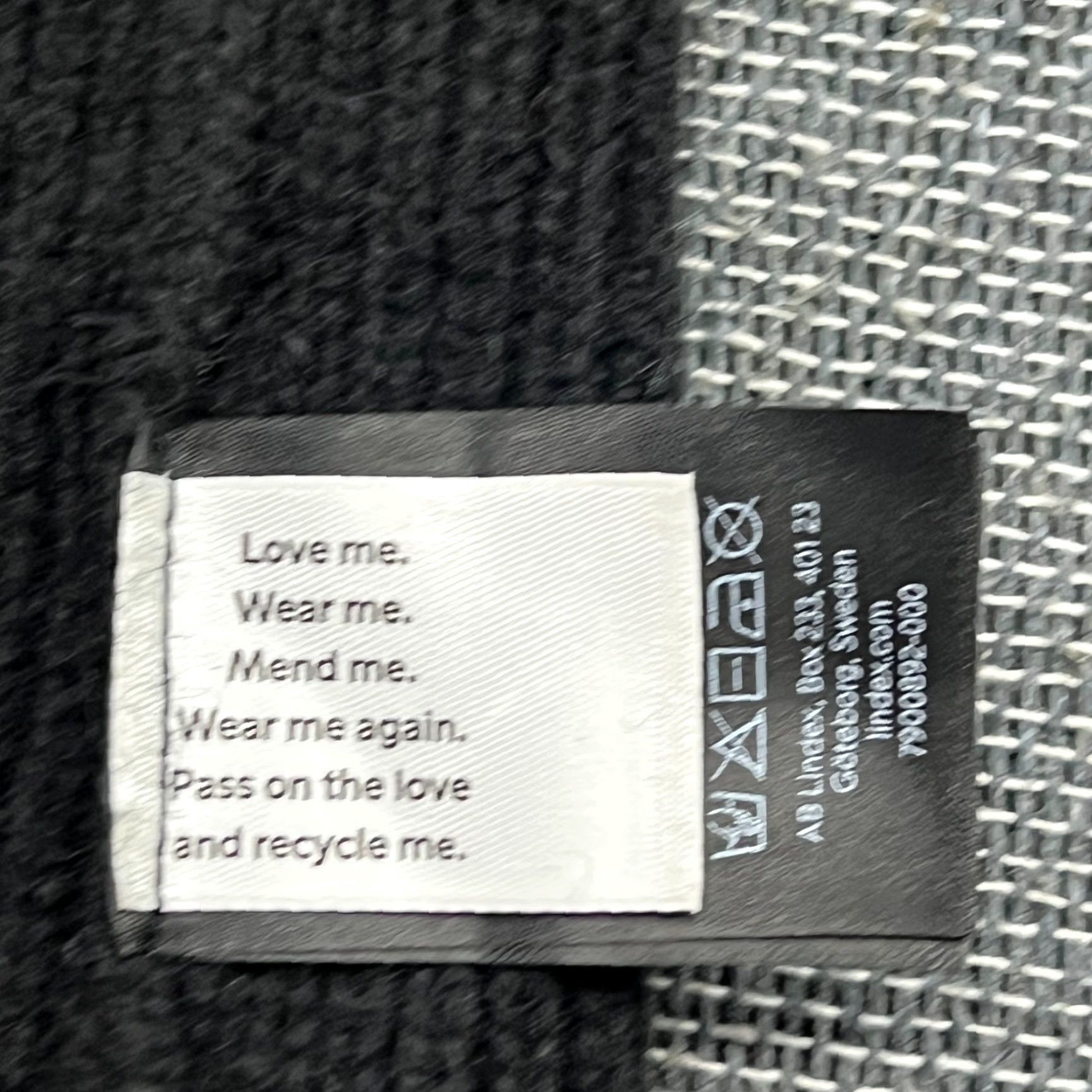 Vintage Lindex Beanie Hat Womens 100% Pure Cashmere One Size Black Ribbon Roll-up Knit Beanie Womens Mens? Size ONE SIZE - 4 Thumbnail