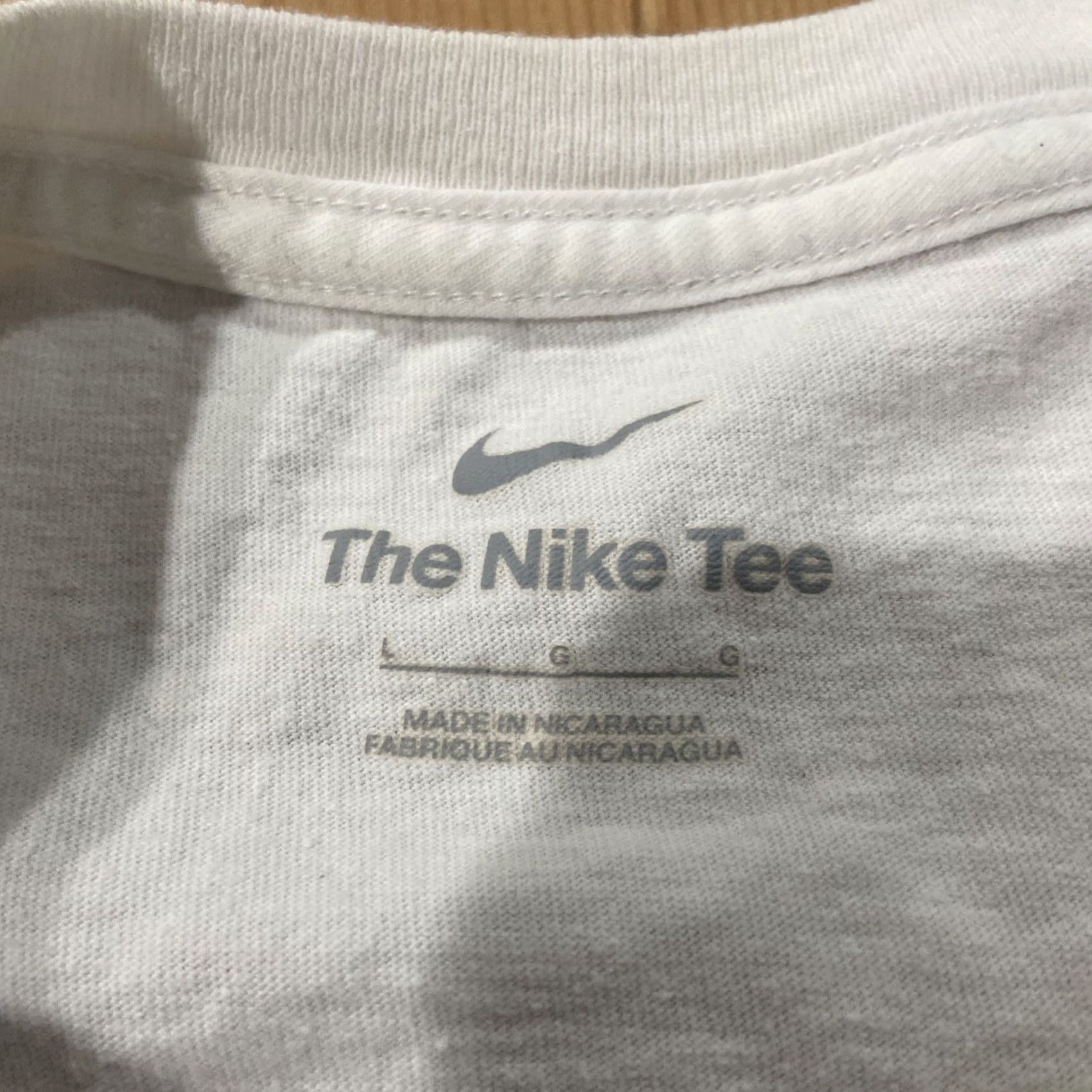Nike Nike Tee Mens Short Sleeve Logo Black T Shirt All Day All Night Logo T-Shirt Mens L White Cotton Blend Knit Breathable Regular Vintage No Size US L / EU 52-54 / 3 - 3 Thumbnail
