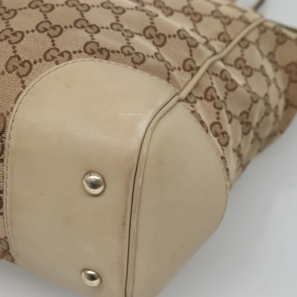 Gucci GUCCI GG Canvas Web Sherry Line Tote Bag Beige Gold Size ONE SIZE - 12 Thumbnail