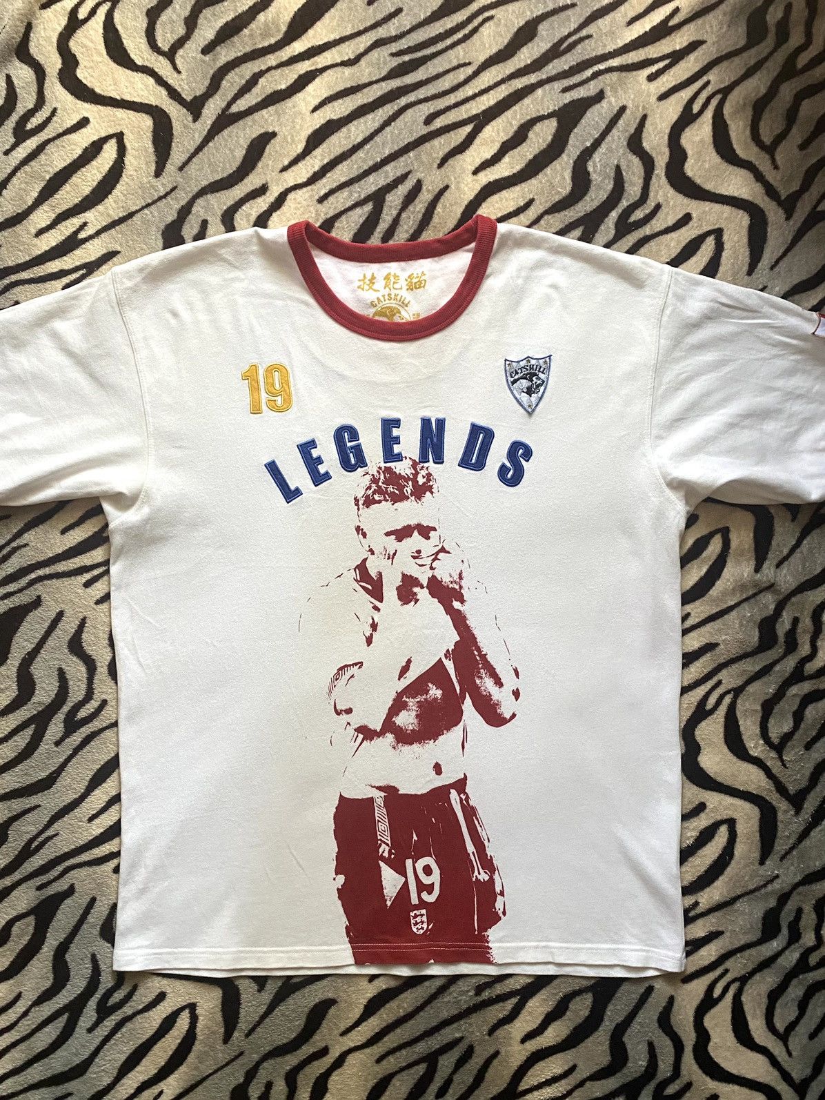 Ringspun Vintage Paul Gascoigne Gazza England T Shirt Size US L / EU 52-54 / 3 - 1 Thumbnail