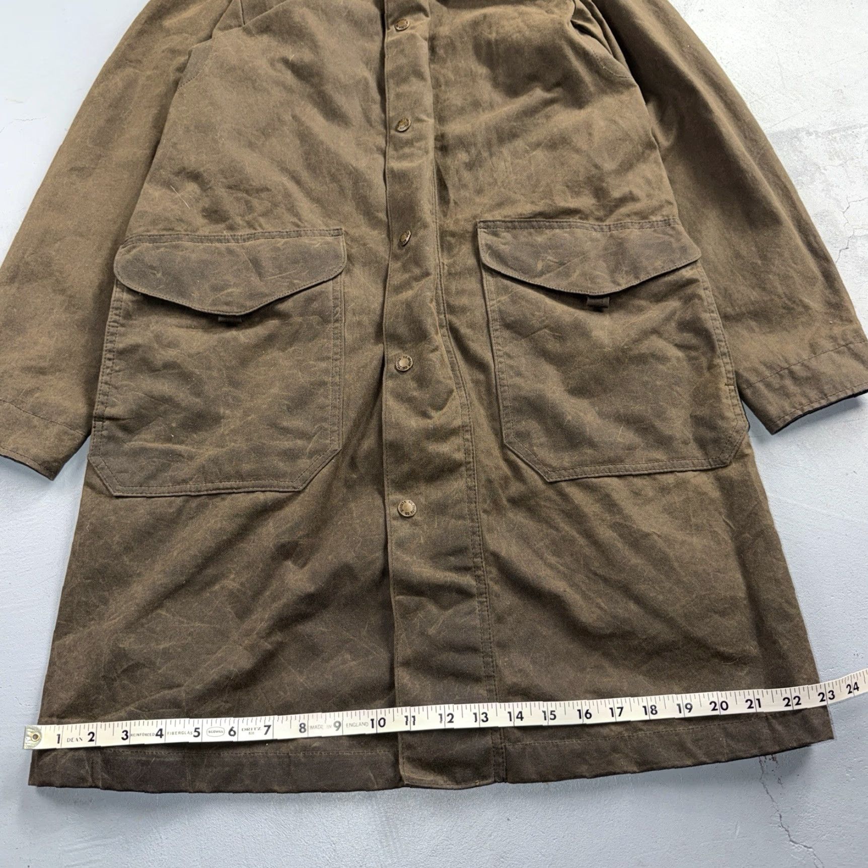 Filson VINTAGE Filson Trench Coat Jacket Waxed Olive Oil Cloth XS Men Army Waxed Mint Condition Size US XS / EU 42 / 0 - 5 Thumbnail