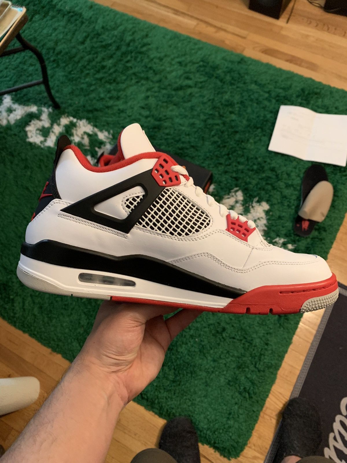 Jordan Brand × Nike Jordan 4 Fire Red 2020 Size US 10.5 / EU 43-44 - 12 Thumbnail