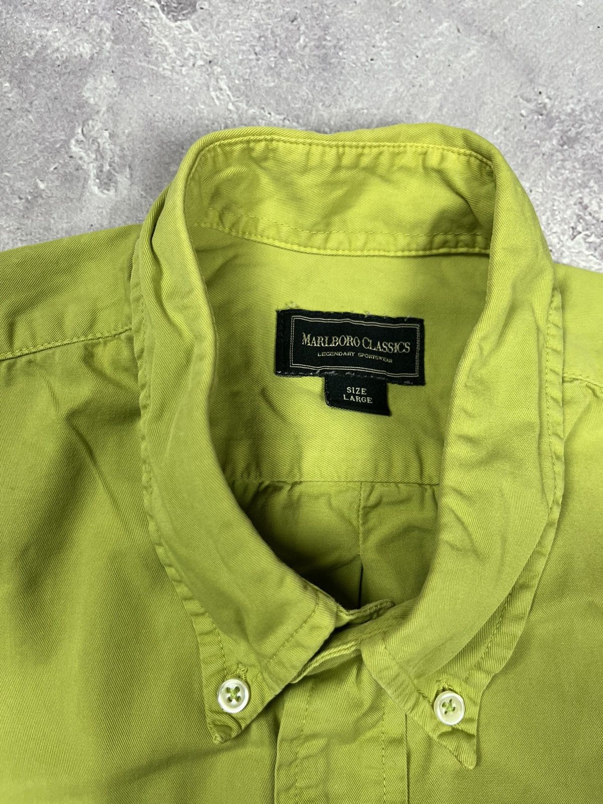 Marlboro Classics Marlboro Classics Y2K Logo Longsleeve Shirt Solid Green Size US L / EU 52-54 / 3 - 4 Thumbnail