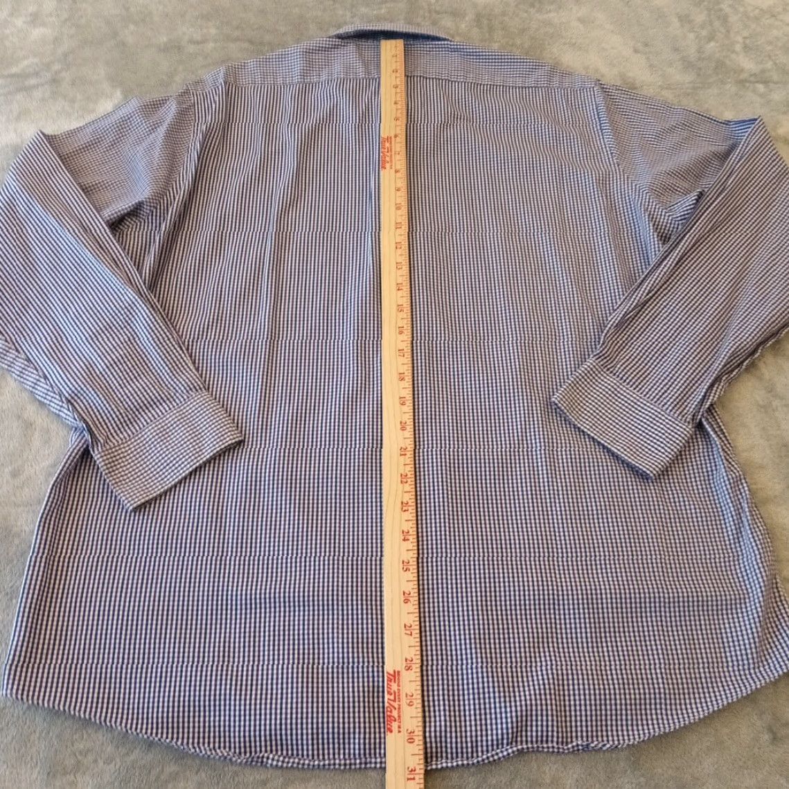 Van Heusen Van Heusen Shirt Mens 16.5 Purple Plaid Long Sleeve Button Up Size US XL / EU 56 / 4 - 6 Thumbnail