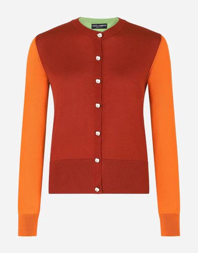 Dolce & Gabbana o1y0925 Cardigan in Burgundy/Orange Size XS / US 0-2 / IT 36-38 - 1 Thumbnail