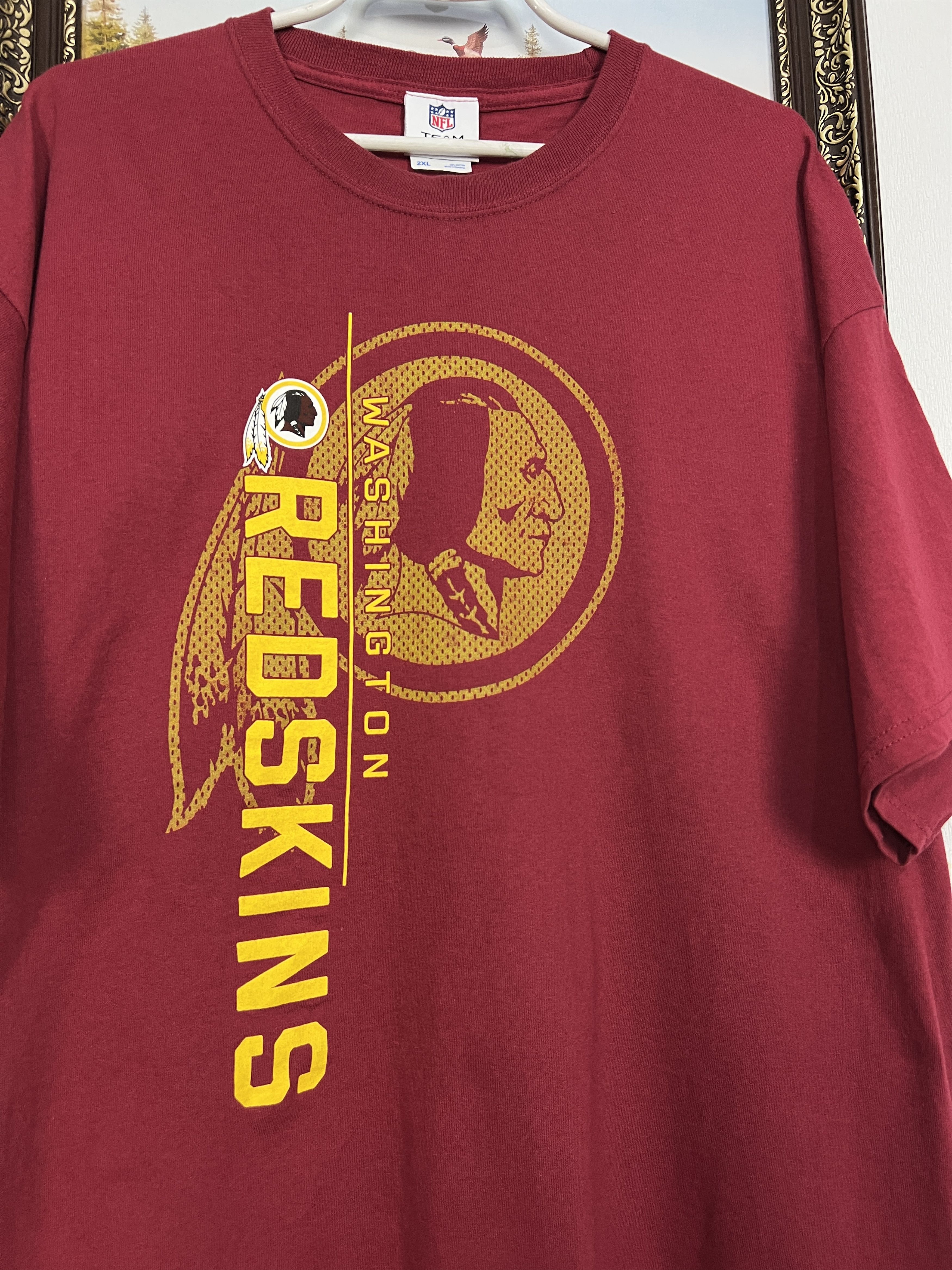 Vintage Vintage NFL Washington Redskins Over Print Red Shirt Jersey Size US XXL / EU 58 / 5 - 3 Thumbnail