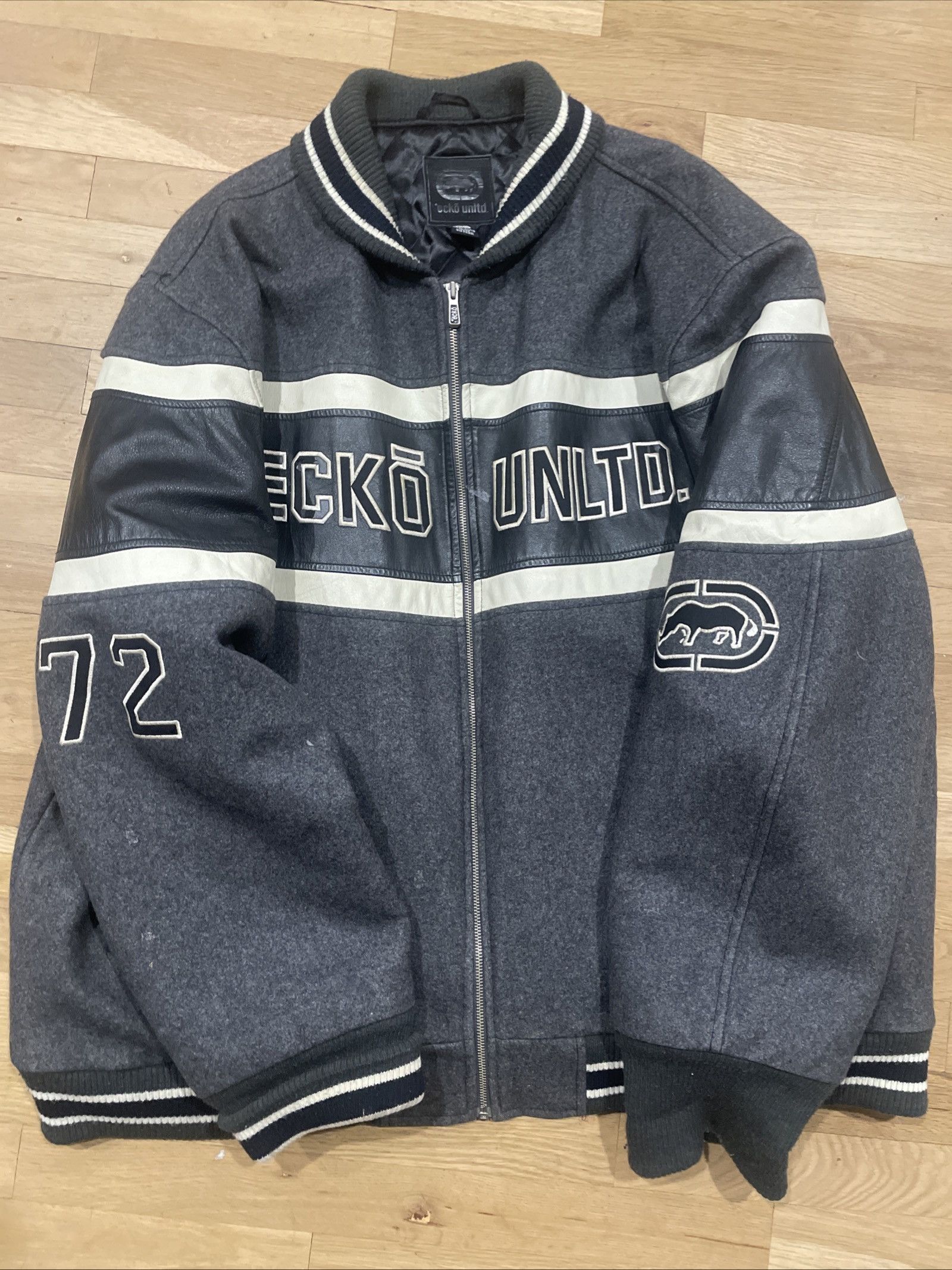 Ecko Unltd. Vintage Ecko Unltd Level 6 Varsity Jacket 4XL Y2K Streetwear Size US XXL / EU 58 / 5 - 3 Thumbnail