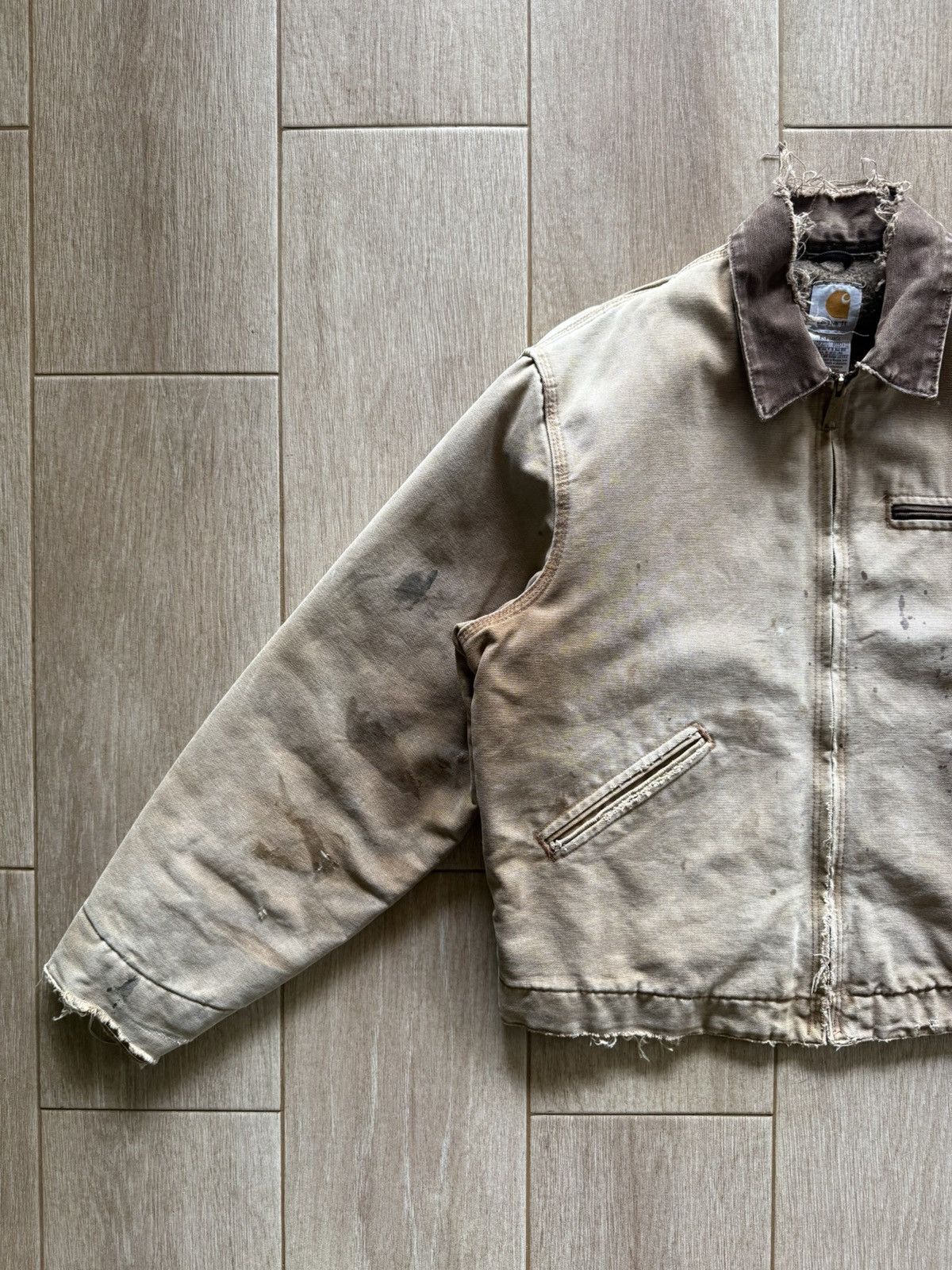 Carhartt 06s Destroyed Carhartt J97 BRN Detroit Jacket Size US L / EU 52-54 / 3 - 9 Thumbnail