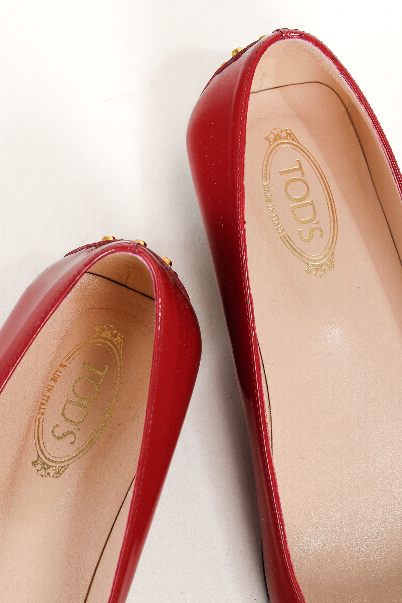 Tod's Tod's Studded Demi Wedge Patent Leather Ballerina Flats Size US 9.5 / IT 39.5 - 9 Thumbnail
