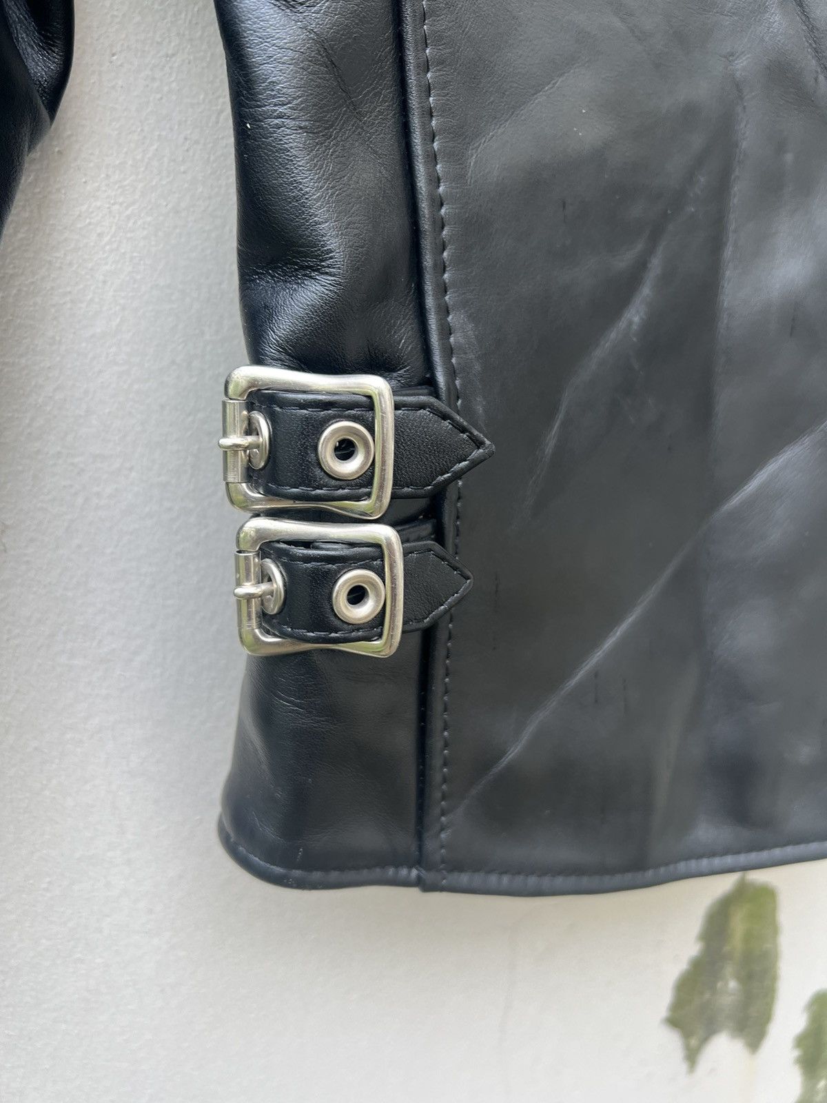 Japanese Brand KADOYA Made in Japan Asymmetrical Black Leather Biker Jacket Size US S / EU 44-46 / 1 - 12 Thumbnail