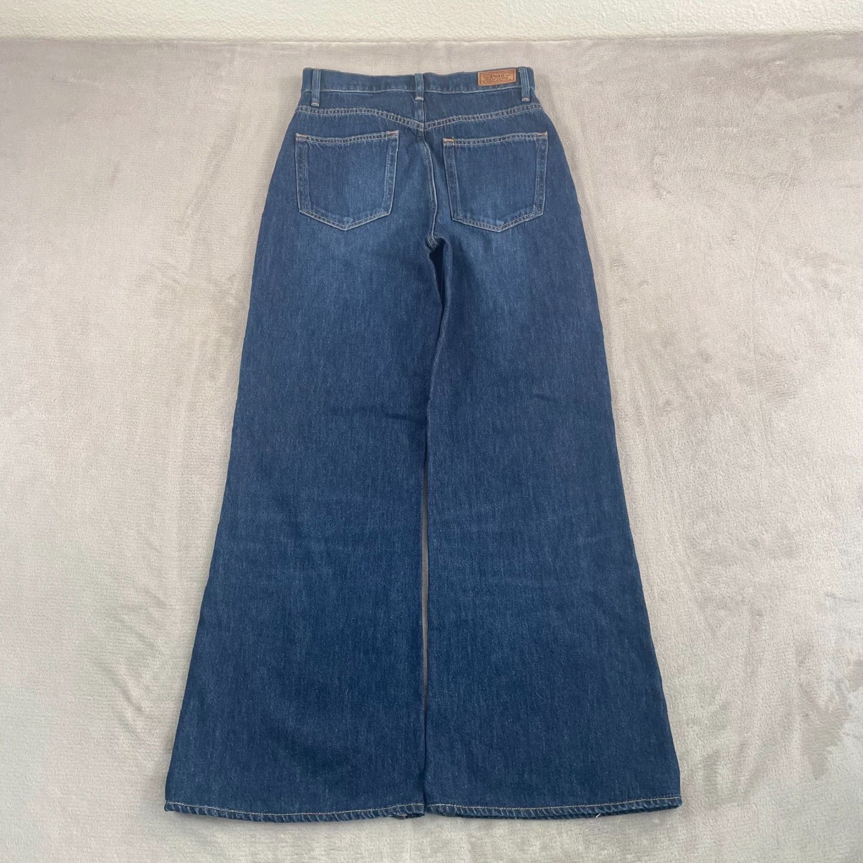 Polo Ralph Lauren Polo Ralph Lauren Jeans Women 26 High-Rise Wide-Leg 30in Blue Cotton Denim 5-Pocket Stretch Vintage: No Size 26" / US 2 / IT 38 - 5 Thumbnail