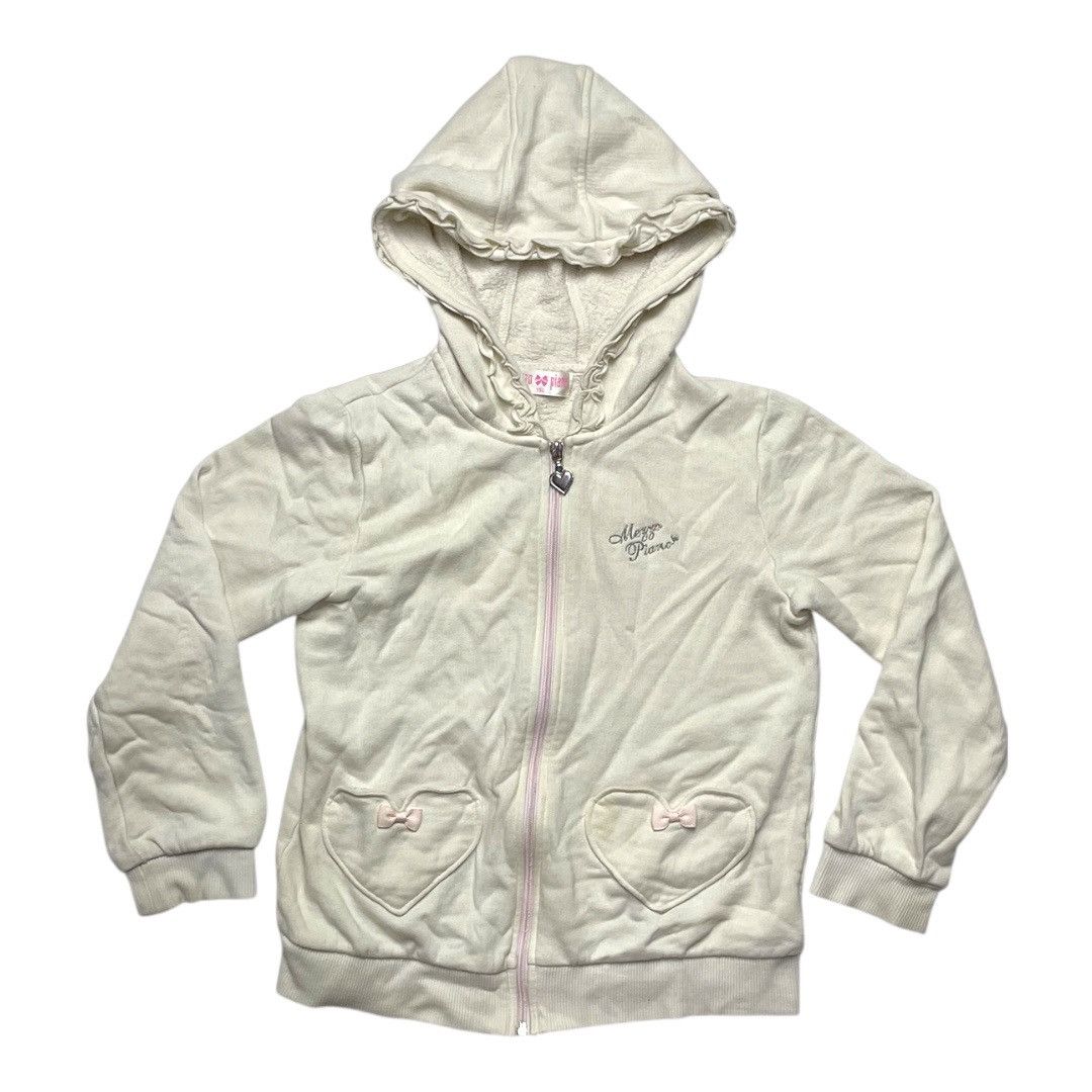 Other Mezzo Piano Cream Heart-Pocket Hoodie – Size 130 Size XXS / US 00 / IT 34 - 1 Thumbnail