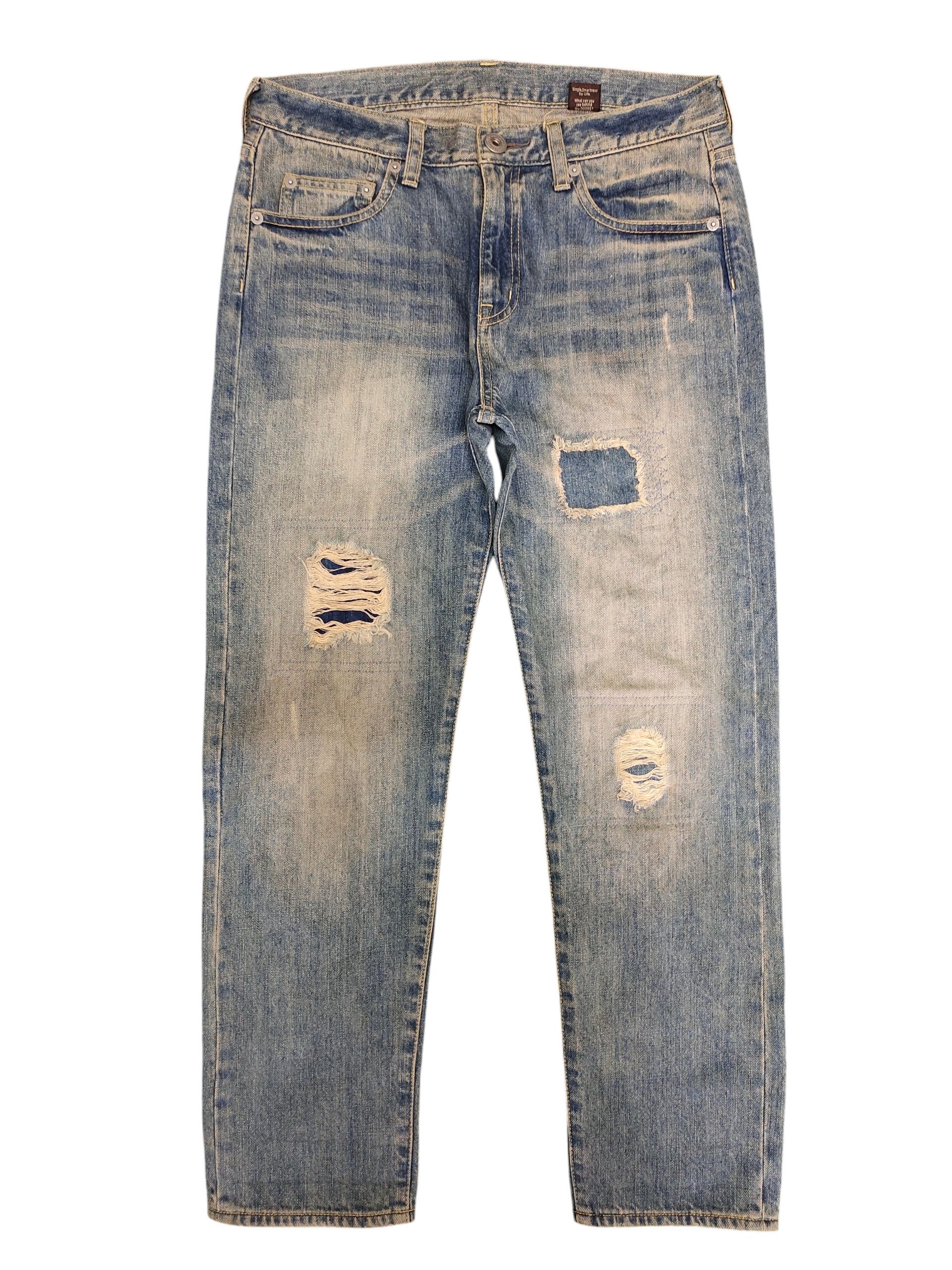 Comme des Garcons × Undercover Vintage Urban Research Doors Japan Patchwork Distress Jeans Size US 28 / EU 44 - 1 Thumbnail