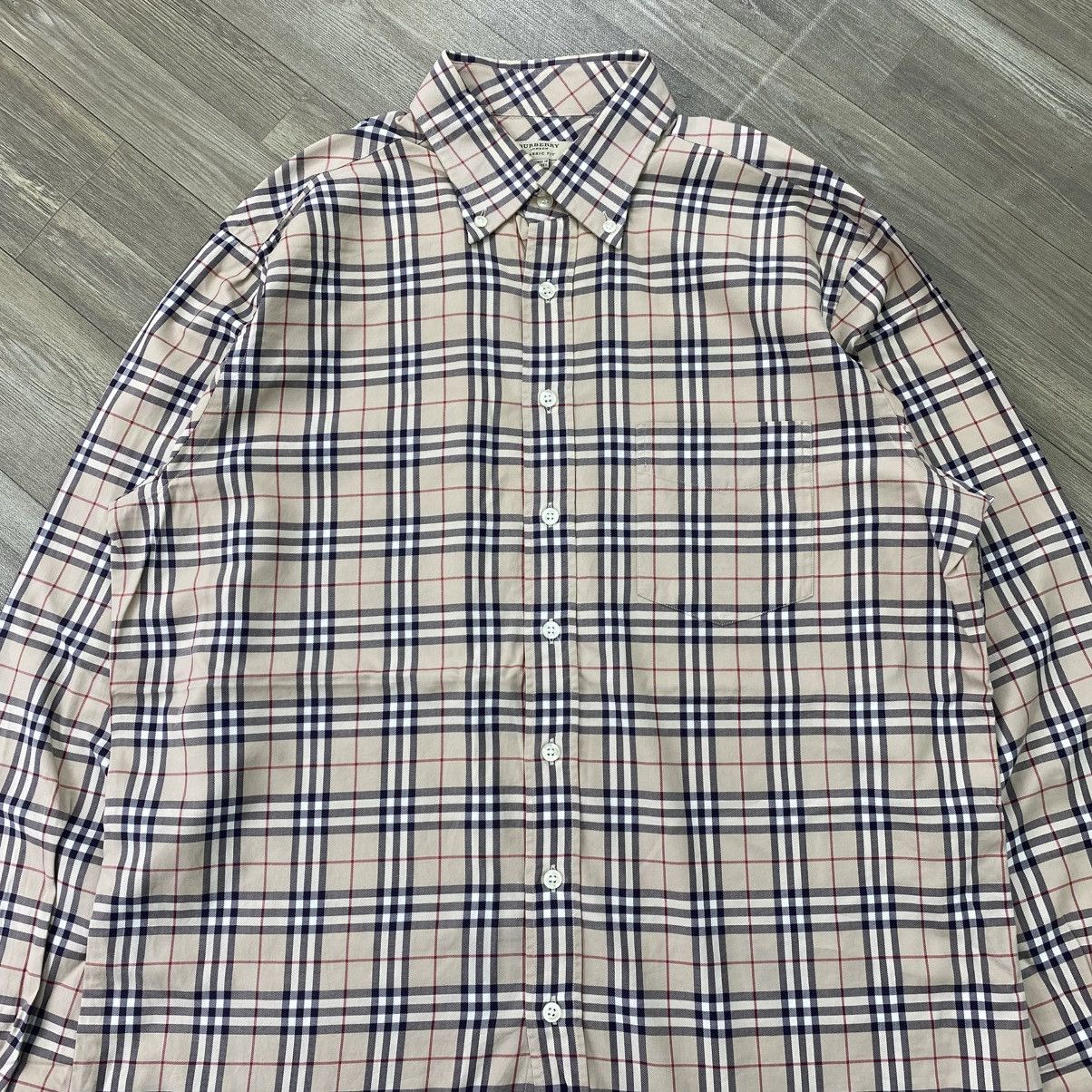 Burberry 1990s Burberrys Nova Check Iconic Longs Shirt Size L / US 10 / IT 46 - 2 Thumbnail