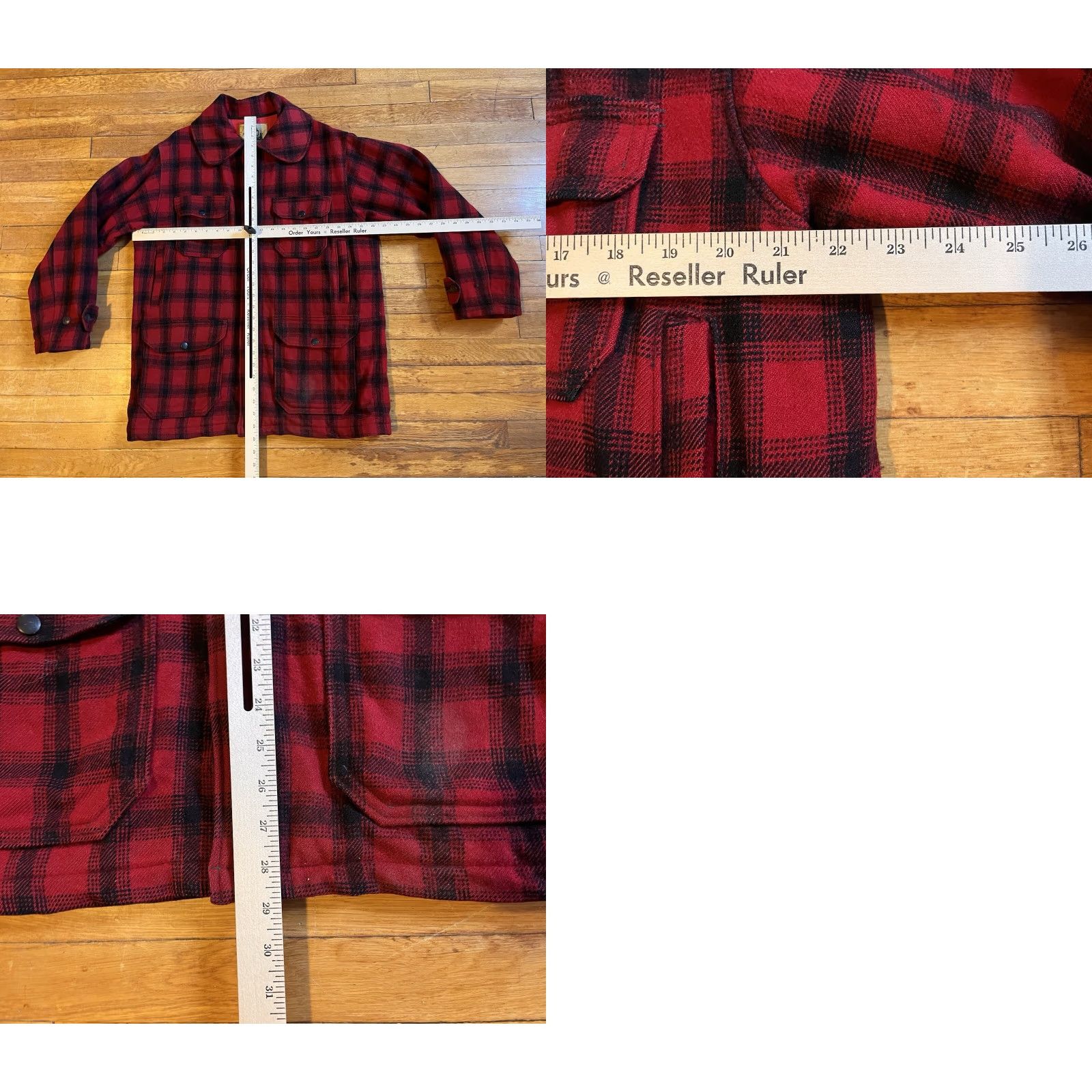 Vintage VINTAGE Woolrich Jacket Overcoat Plaid Wool Buffalo Red Black Mens 40 Woolrich Woolen Mills Retro Hunting Casual Workwear Size US XXS / EU 40 - 10 Thumbnail
