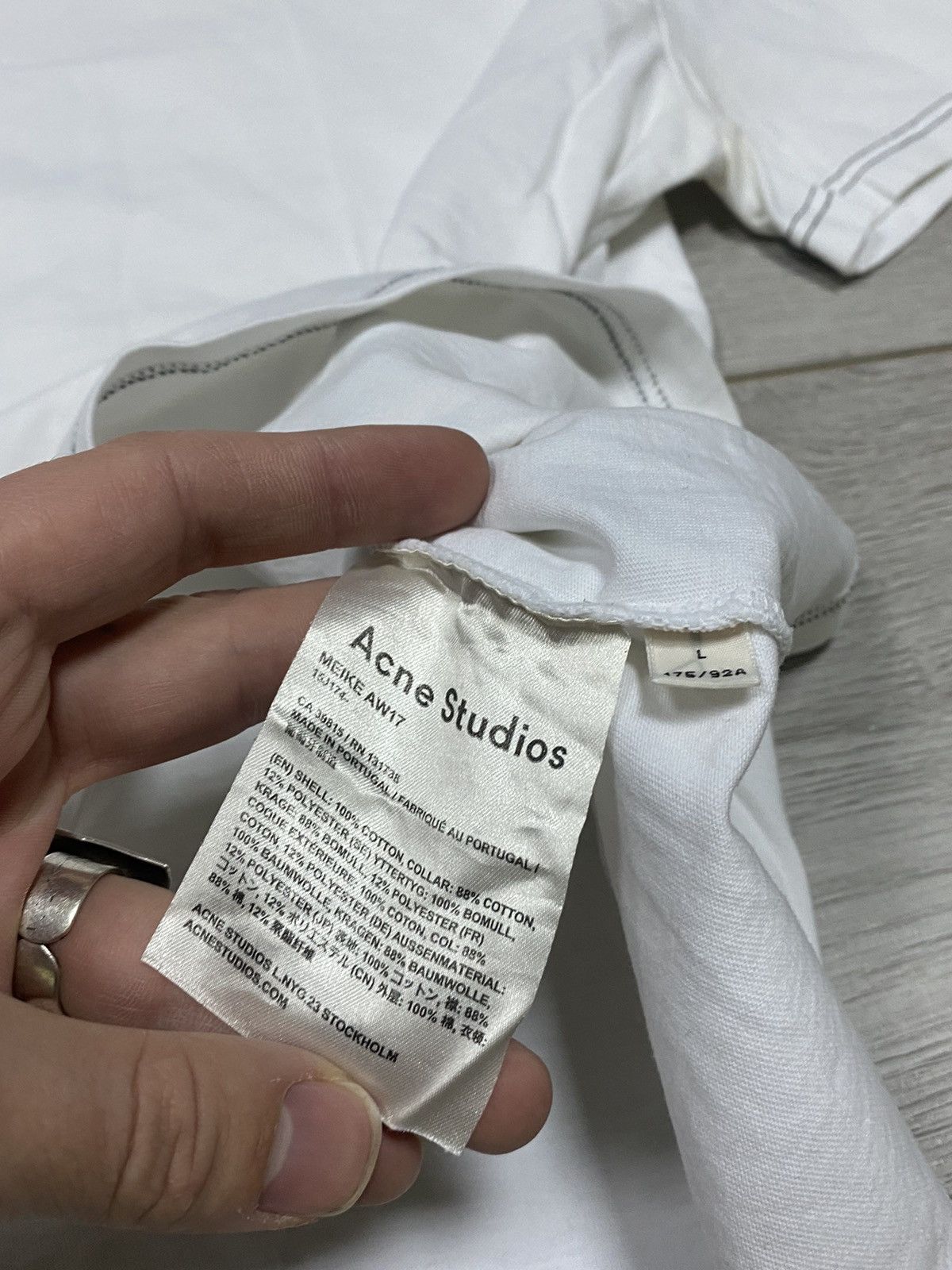 Acne Studios Acne Studios Meike Shirt collar logo circle around Size US L / EU 52-54 / 3 - 8 Thumbnail