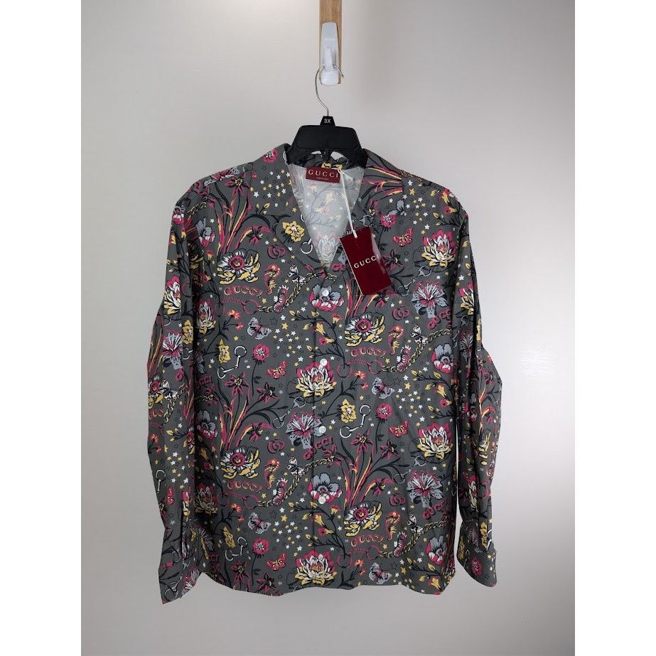 Gucci o1rshd1 Cotton Bowling Shirt in Multicolor Size US M / EU 48-50 / 2 - 8 Thumbnail