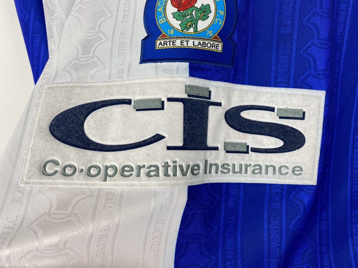 Vintage Blackburn Rovers 1998 2000 Home Uhlsport Football Jersey PSG Size US L / EU 52-54 / 3 - 4 Thumbnail