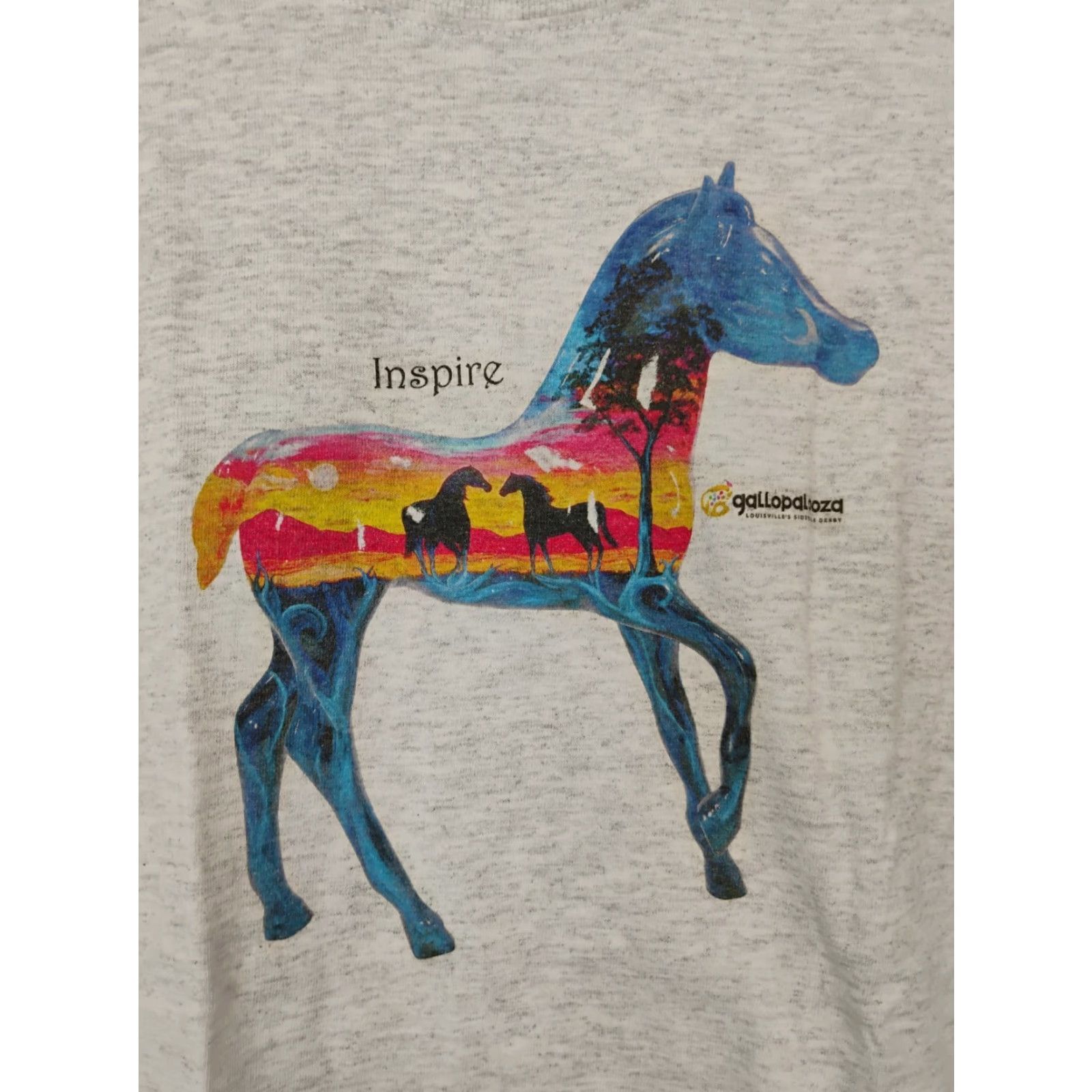 Vintage VINTAGE Port and Company Horse T-Shirt Unisex Adults Short Sleeve Crew Neck Gray S Small Derby Gallopalooza Louisville KY Sidewalk 90s Size US S / EU 44-46 / 1 - 4 Thumbnail