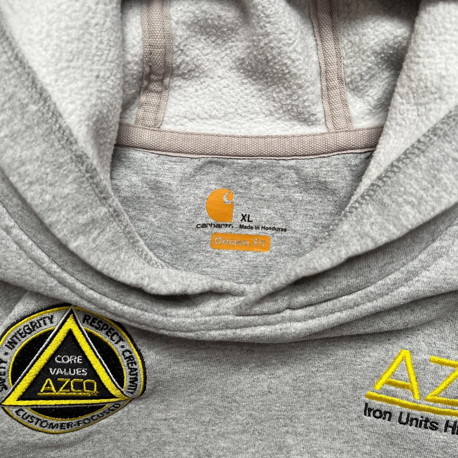 Carhartt 2000s Carhartt "AZCO" Grey Hoodie - XL Size US XL / EU 56 / 4 - 6 Thumbnail